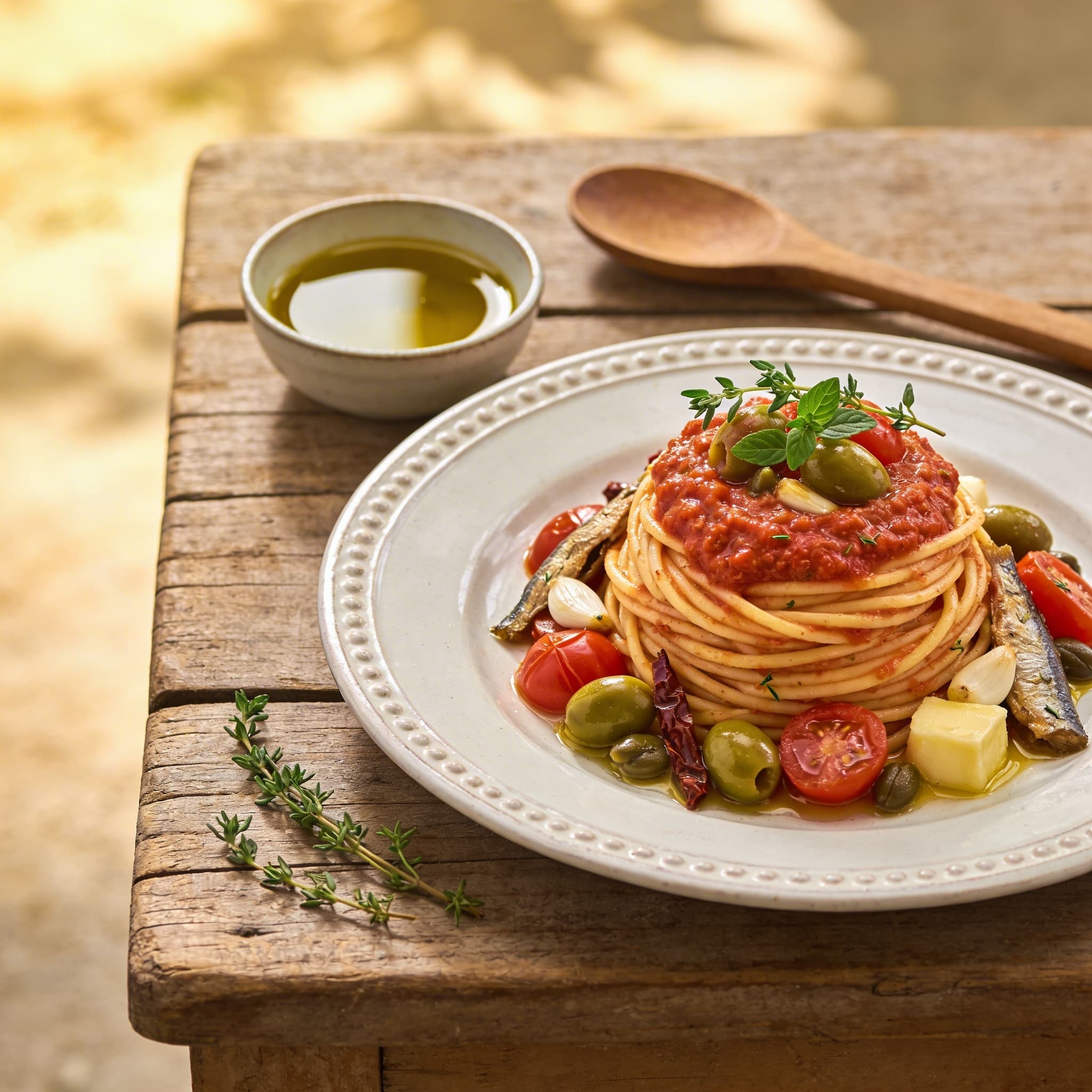 Herzhafte Spaghetti Puttanesca