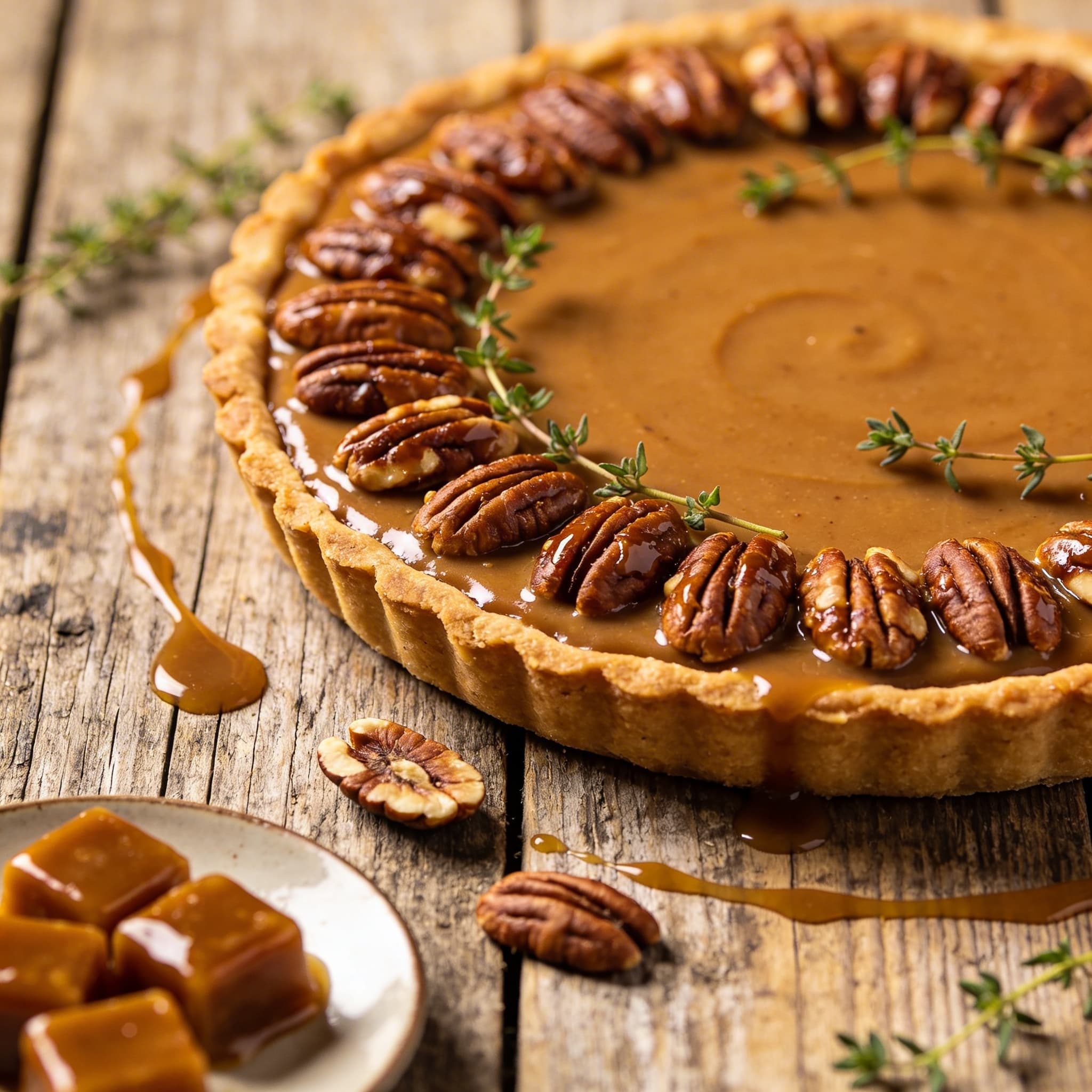 Pekannuss-Tarte mit Kaffee-Karamell