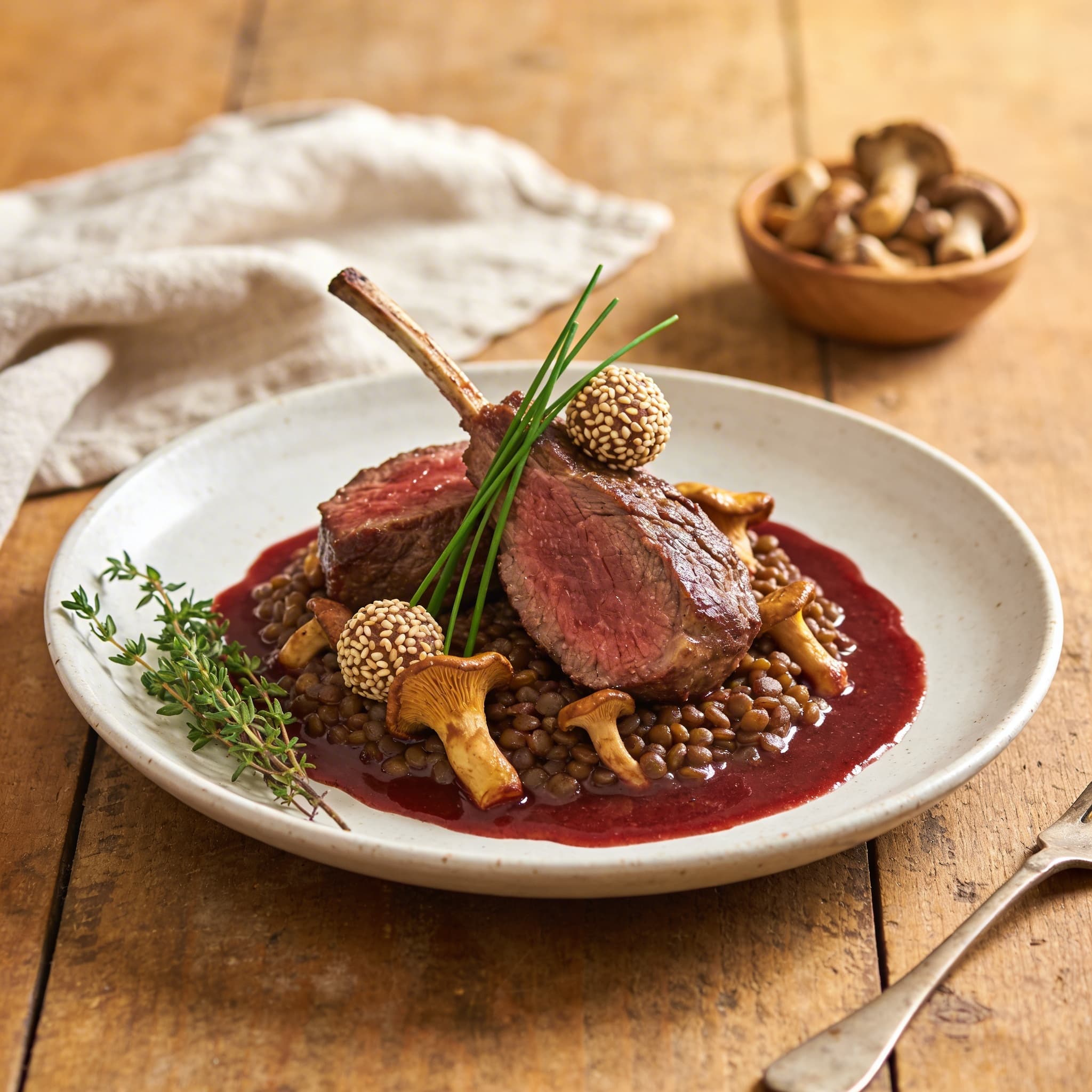 Edles Wildfilet mit Pfifferlingen