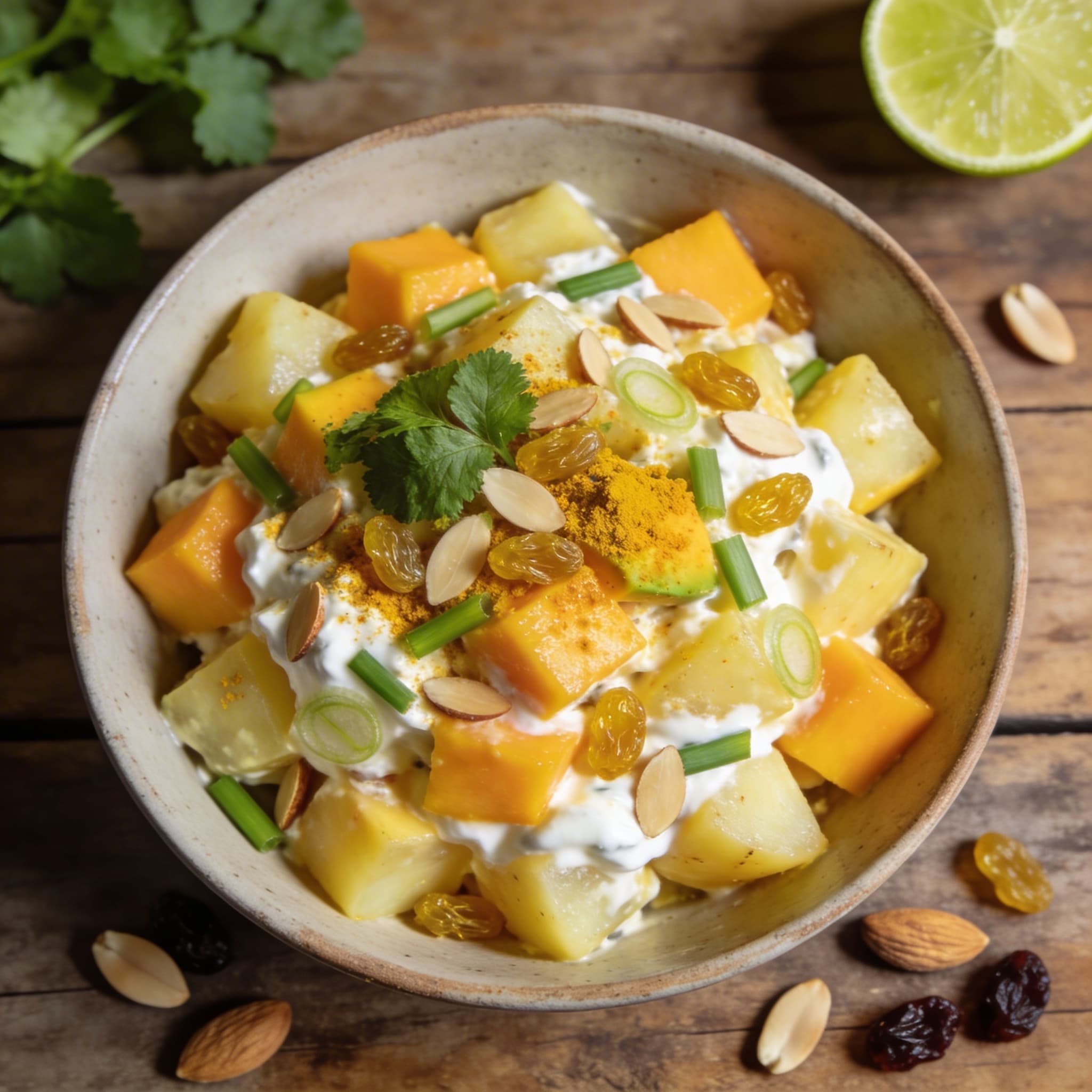 Fruchtiger Curry-Kartoffelsalat