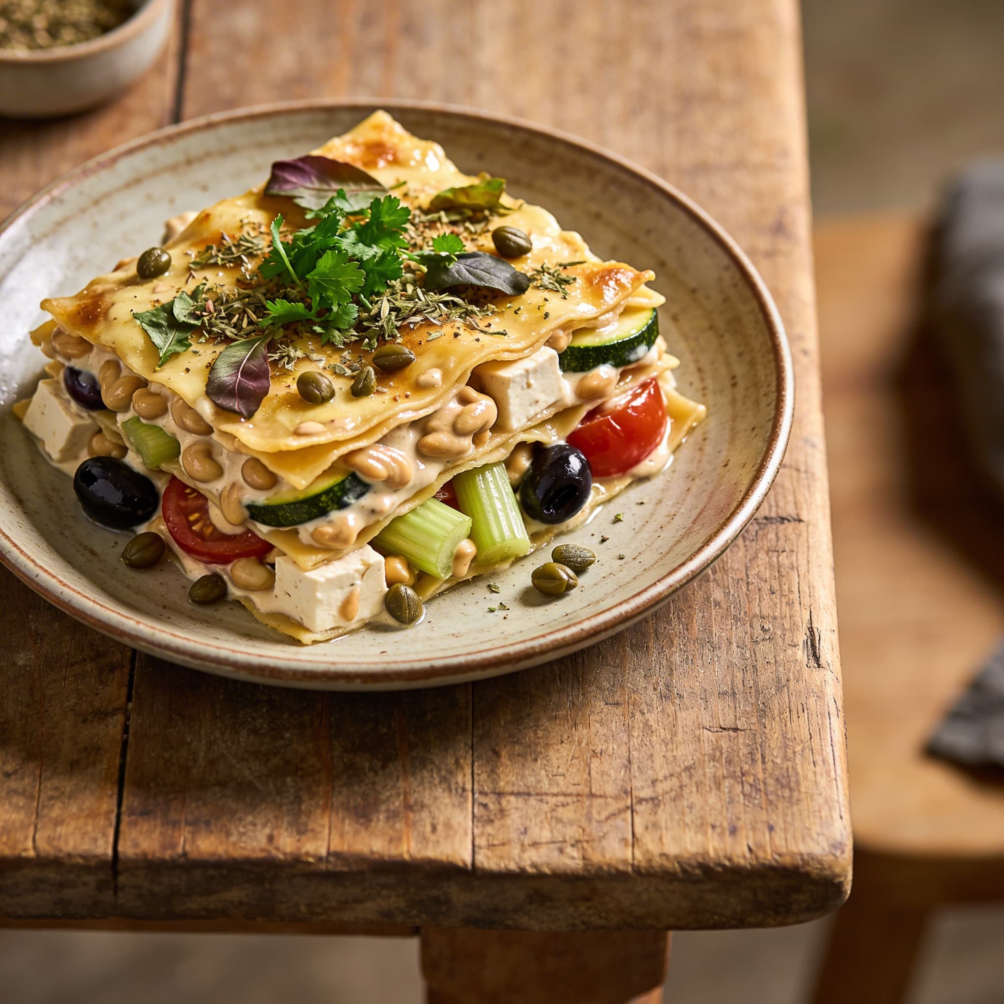 Schnelle Pfannen-Lasagne mit Cashewcreme