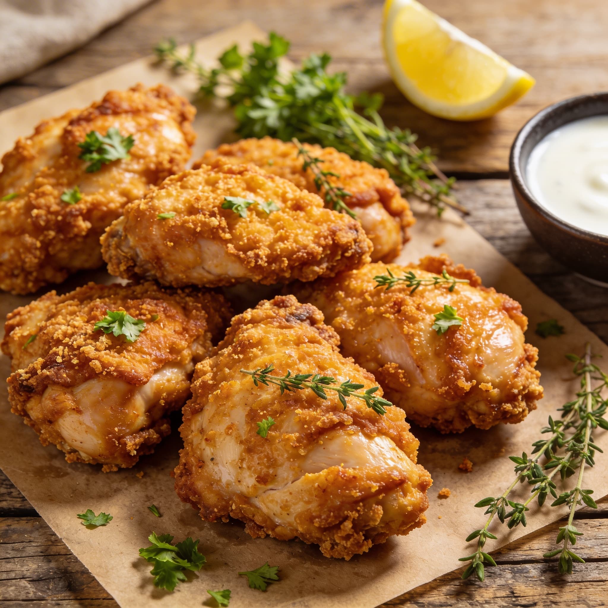 Knuspriges Airfryer Brathähnchen