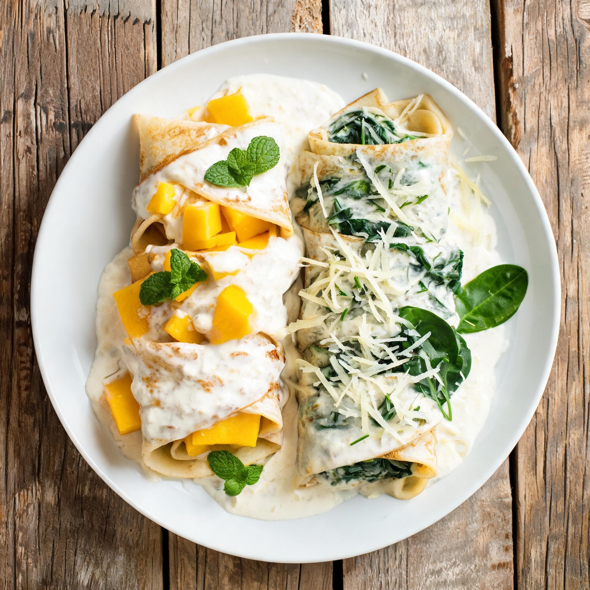 Ricotta Crepes, Sweet and Savory