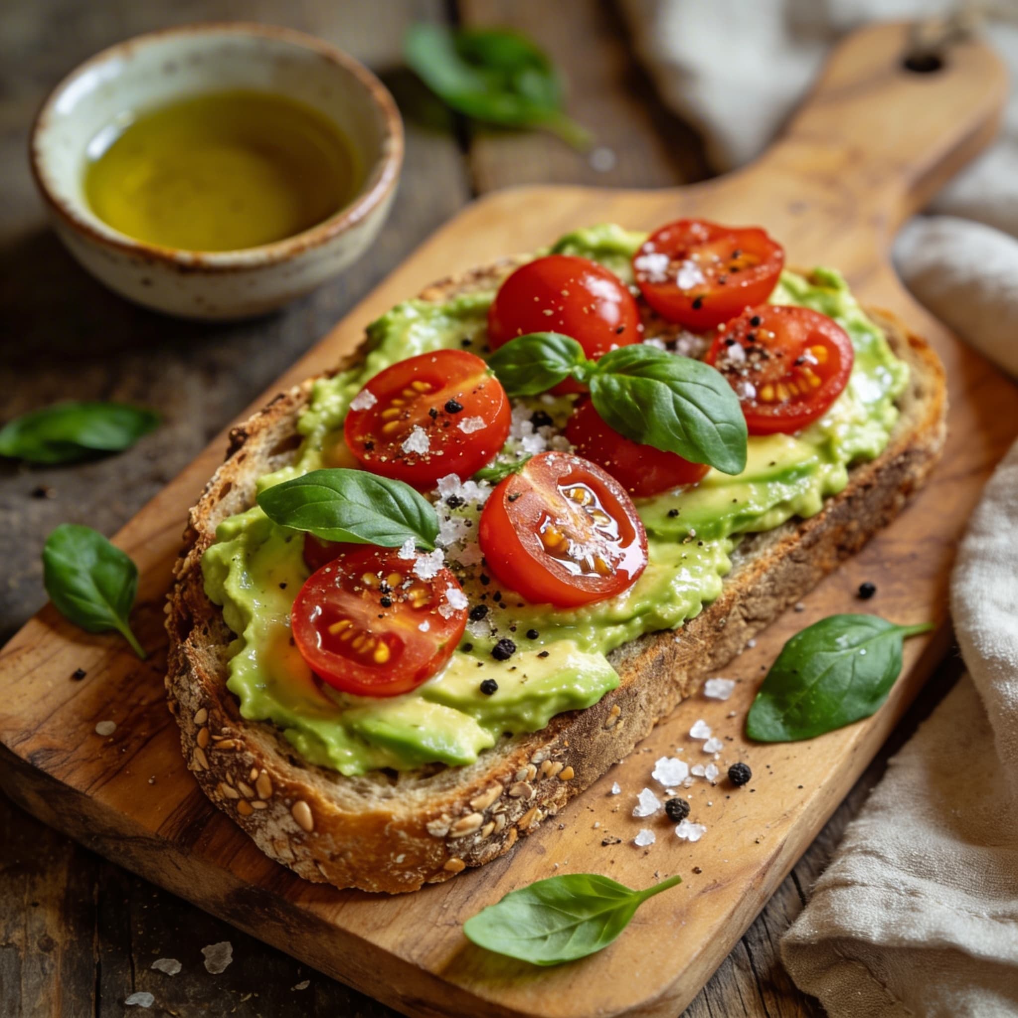 Frisches Avocado-Tomaten-Brot