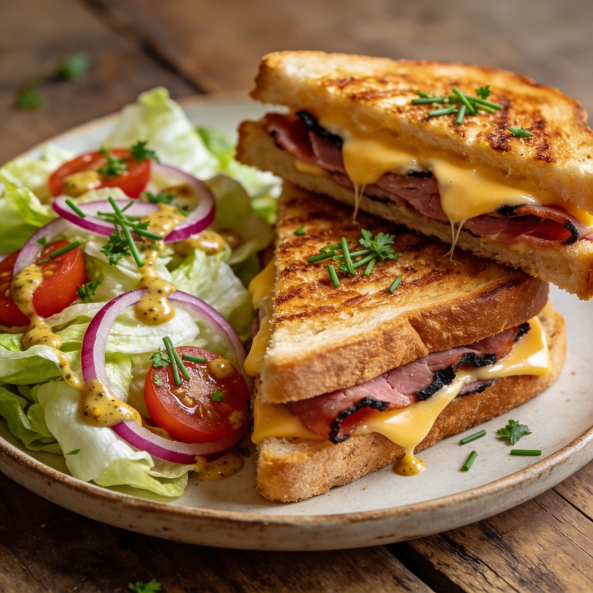 Knusper-Toast mit Gouda und Schinken