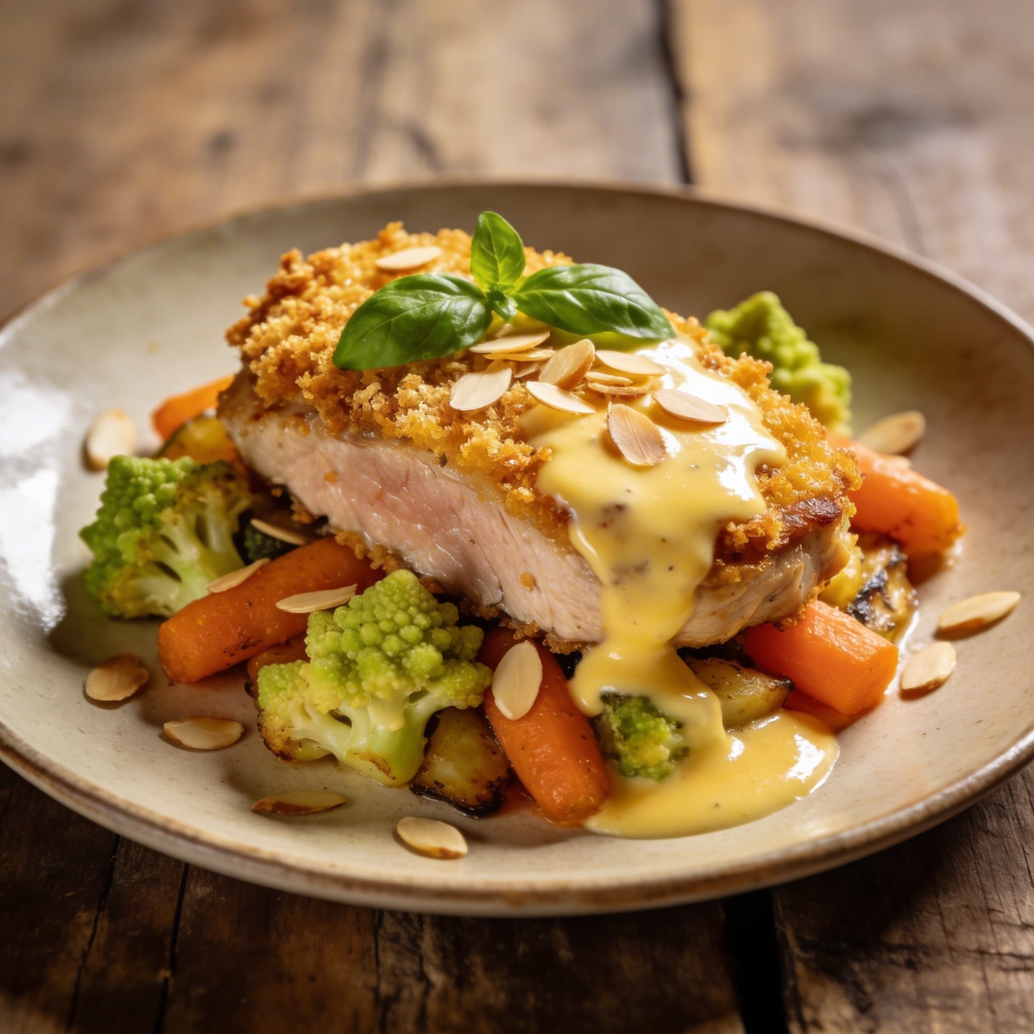 Gratiniertes Schweinefilet an Romanesco