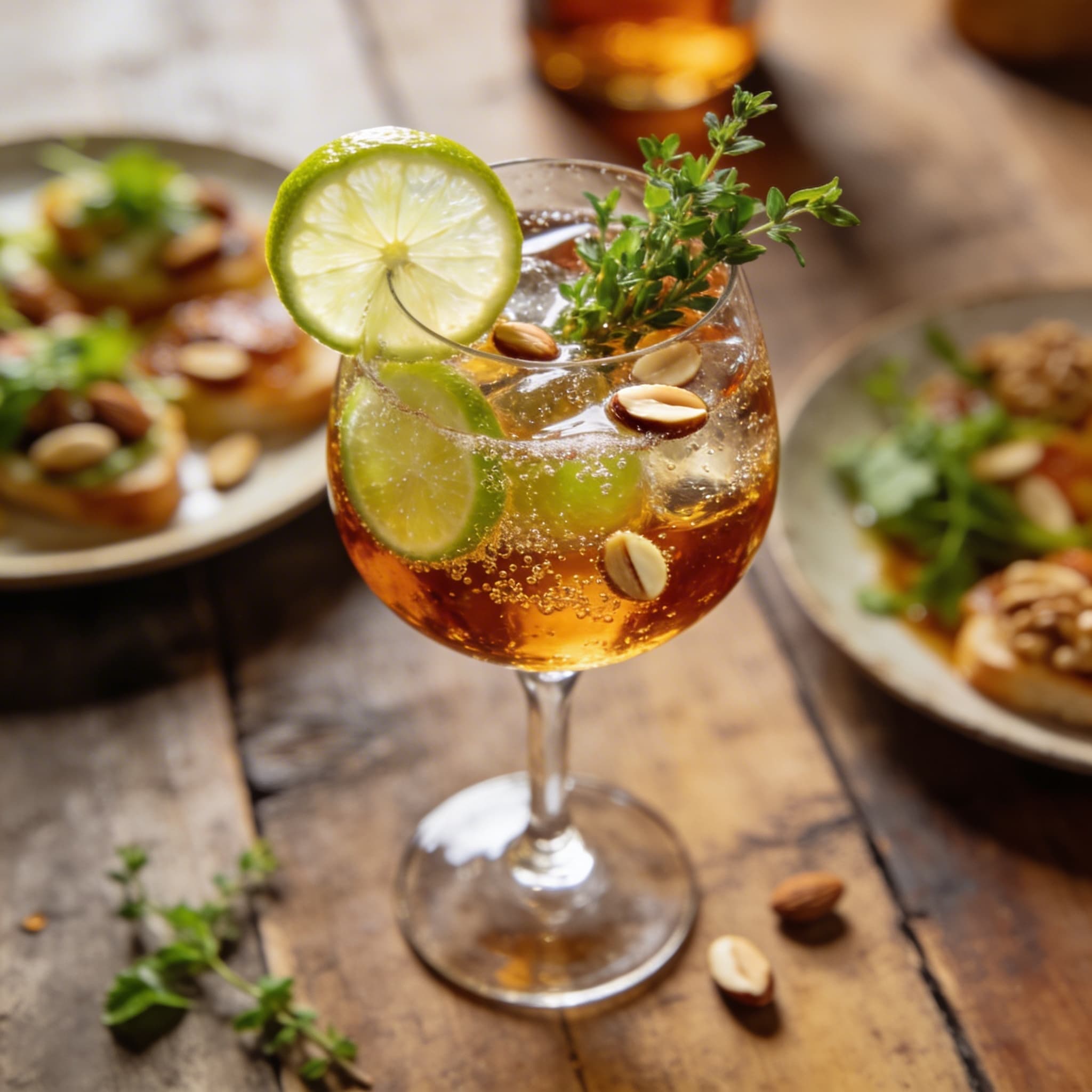 Spritziger Amaretto-Cocktail