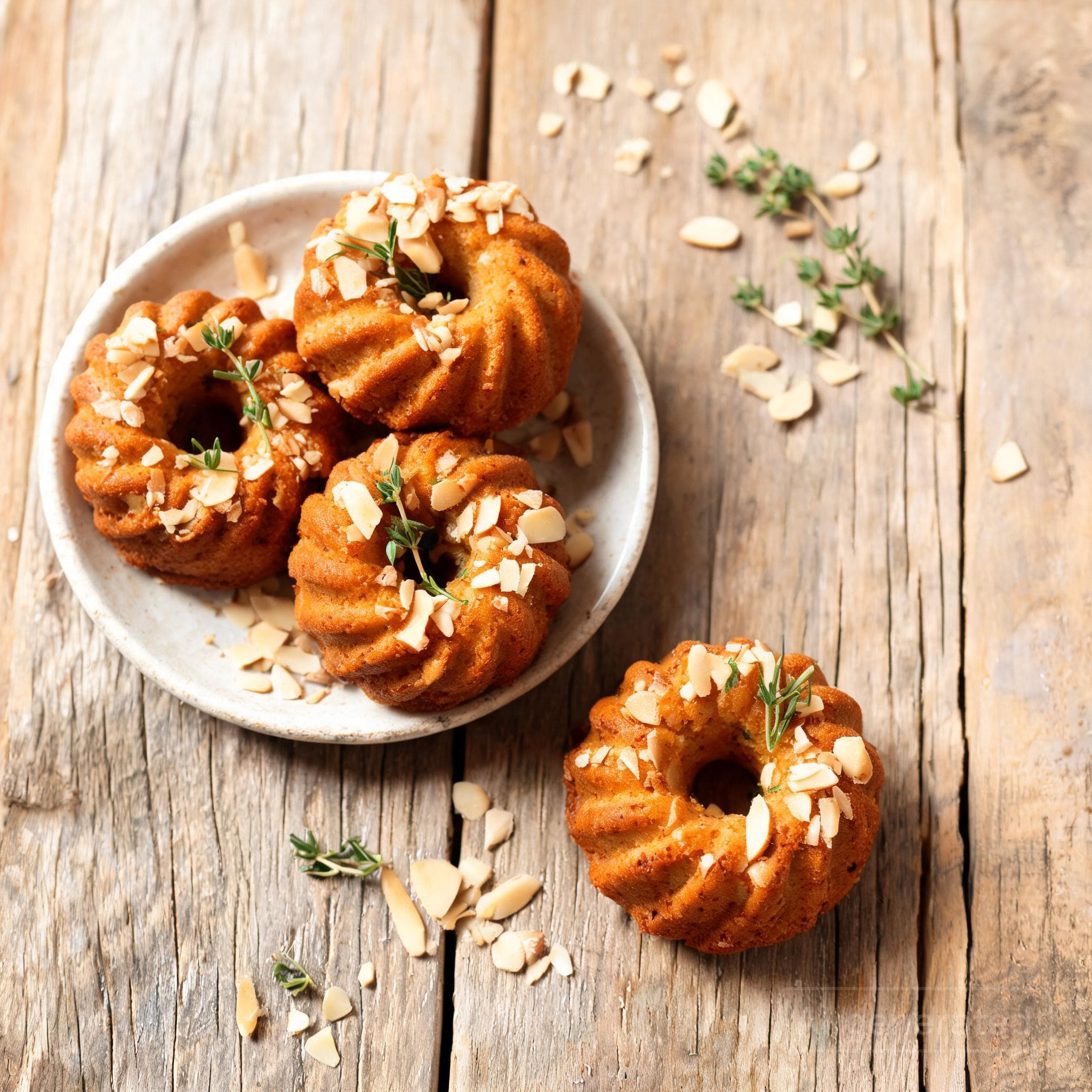 Saftige Mini-Karotten-Gugelhupfe
