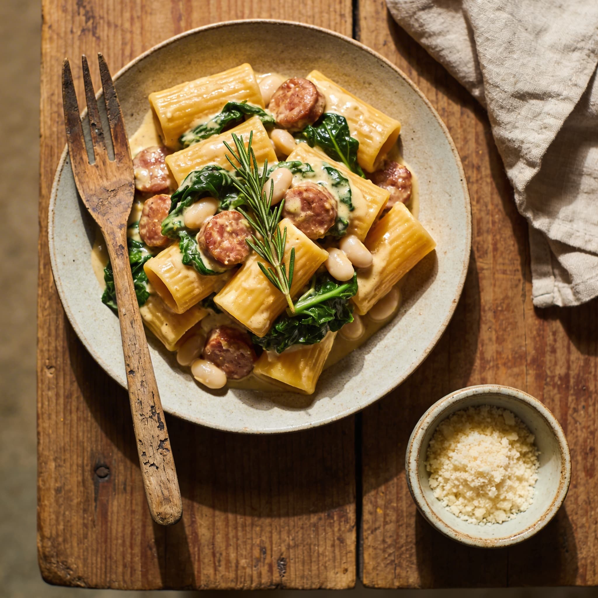 Herzhafte Salsiccia-Mangold-Pasta