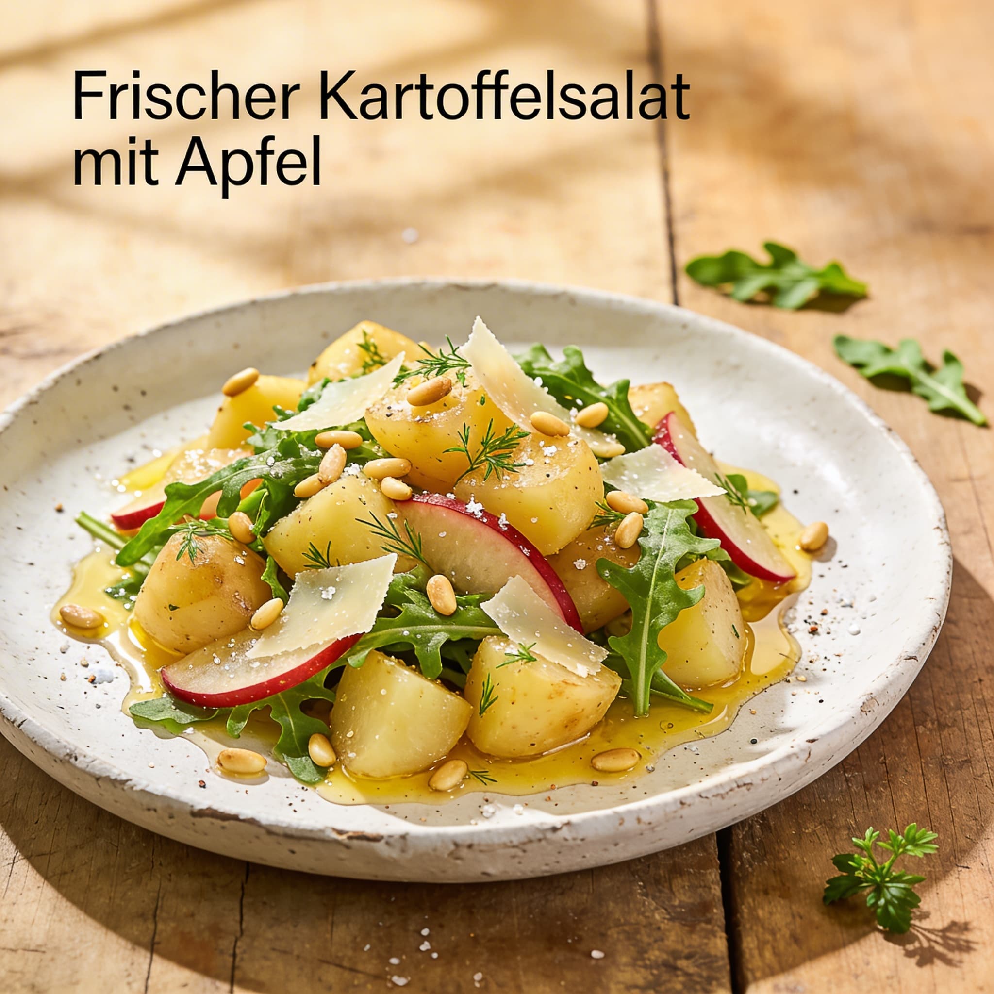 Frischer Kartoffelsalat mit Apfel