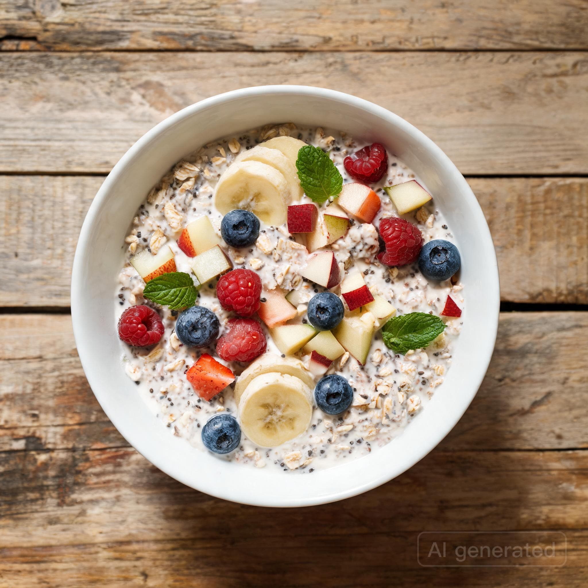 Fruchtiges Bircher Müsli mit Beeren