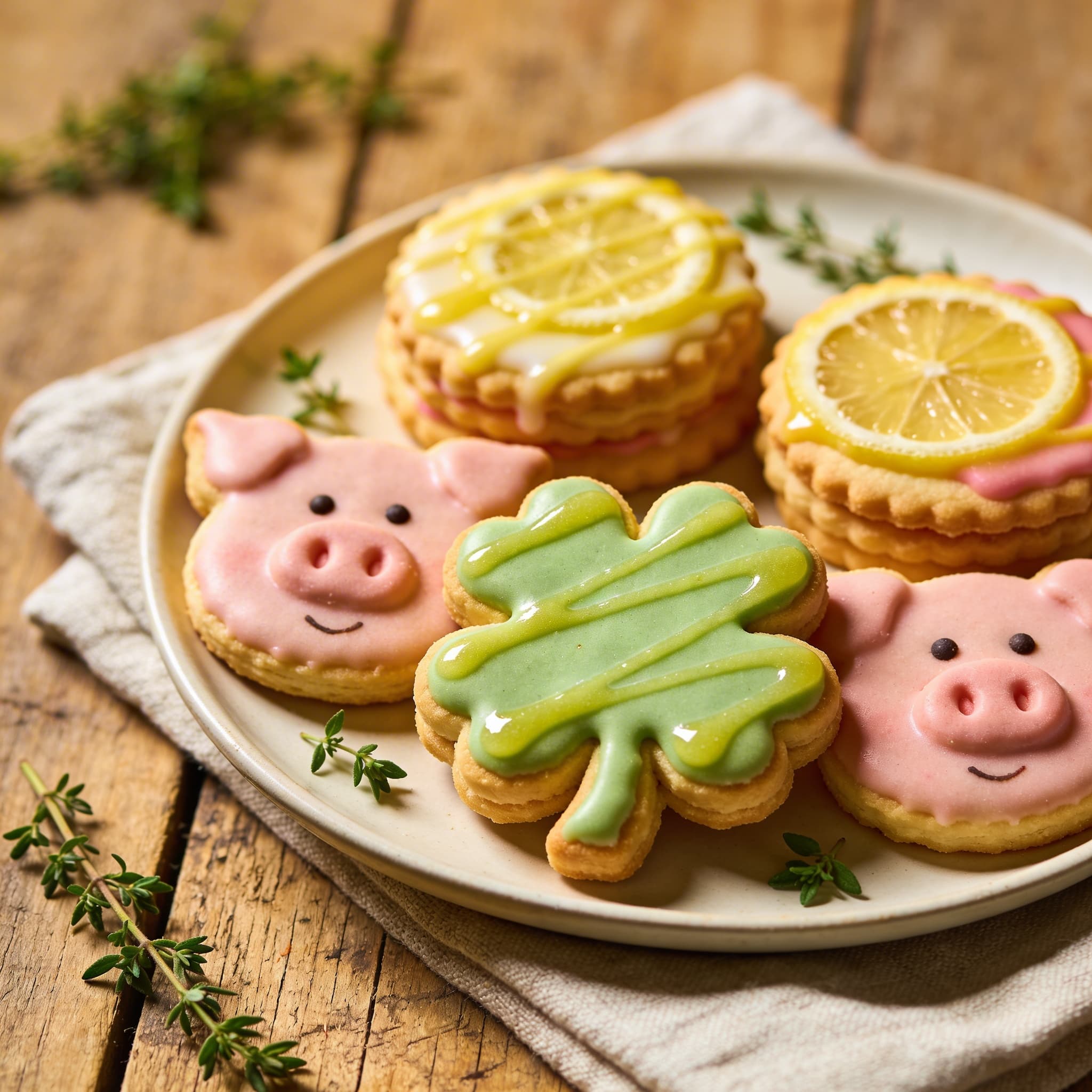 Bunte Glücksbringer Plätzchen