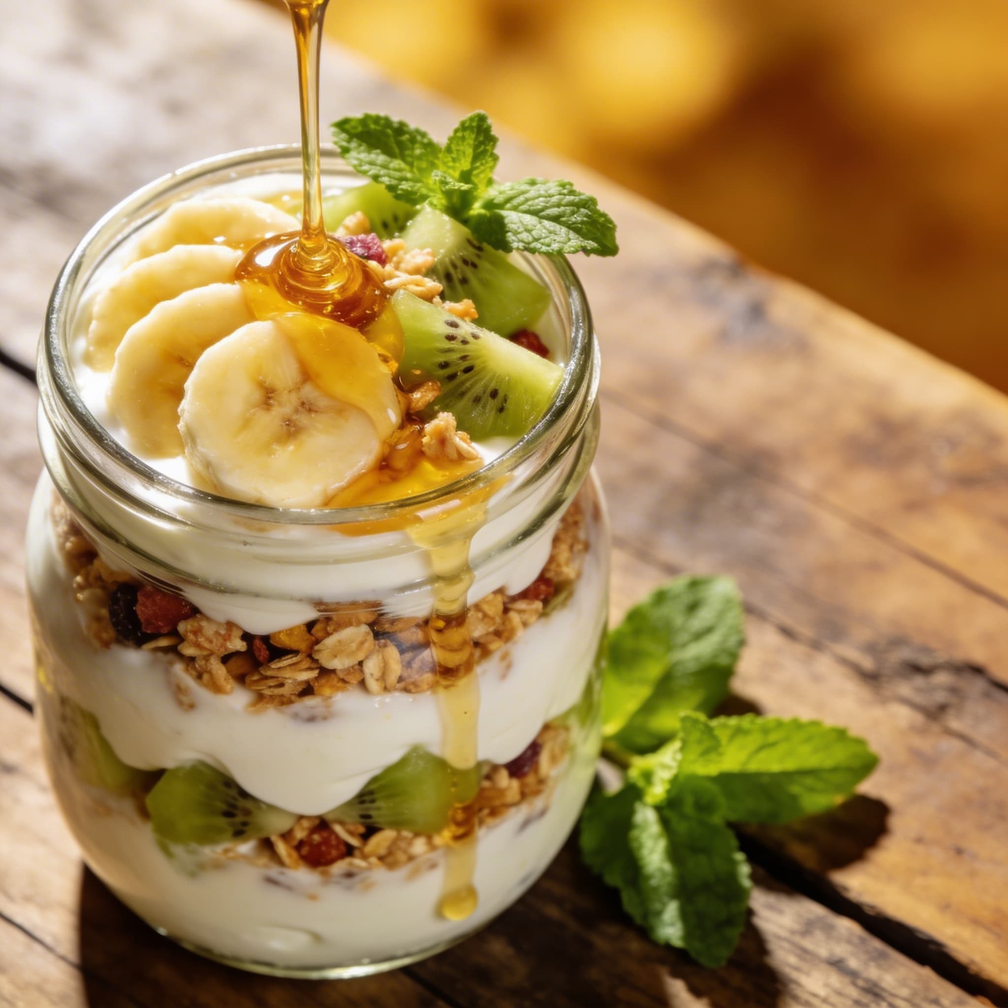 Frisches Frucht-Joghurt mit Müsli
