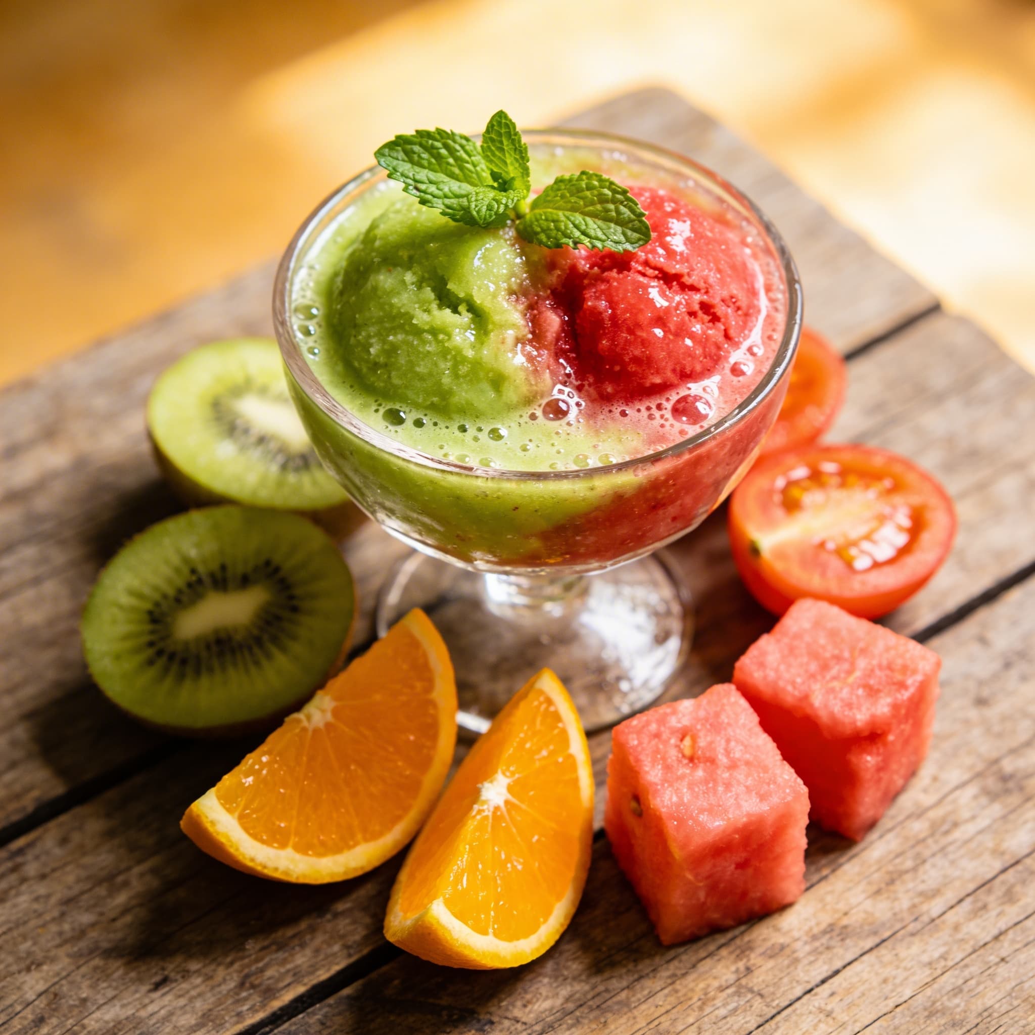 Erfrischendes Frucht-Sorbet
