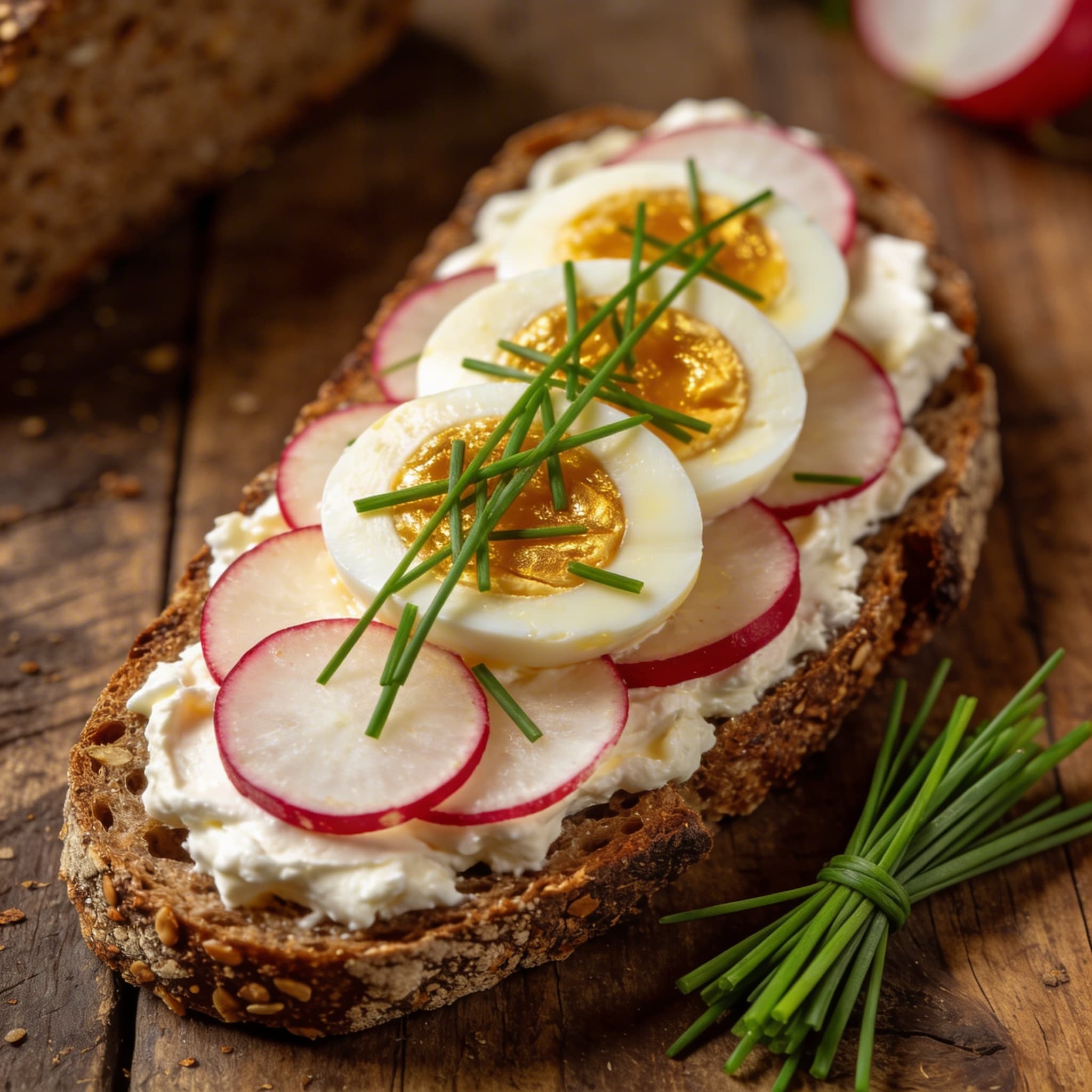 Roggenbrot mit Radieschen