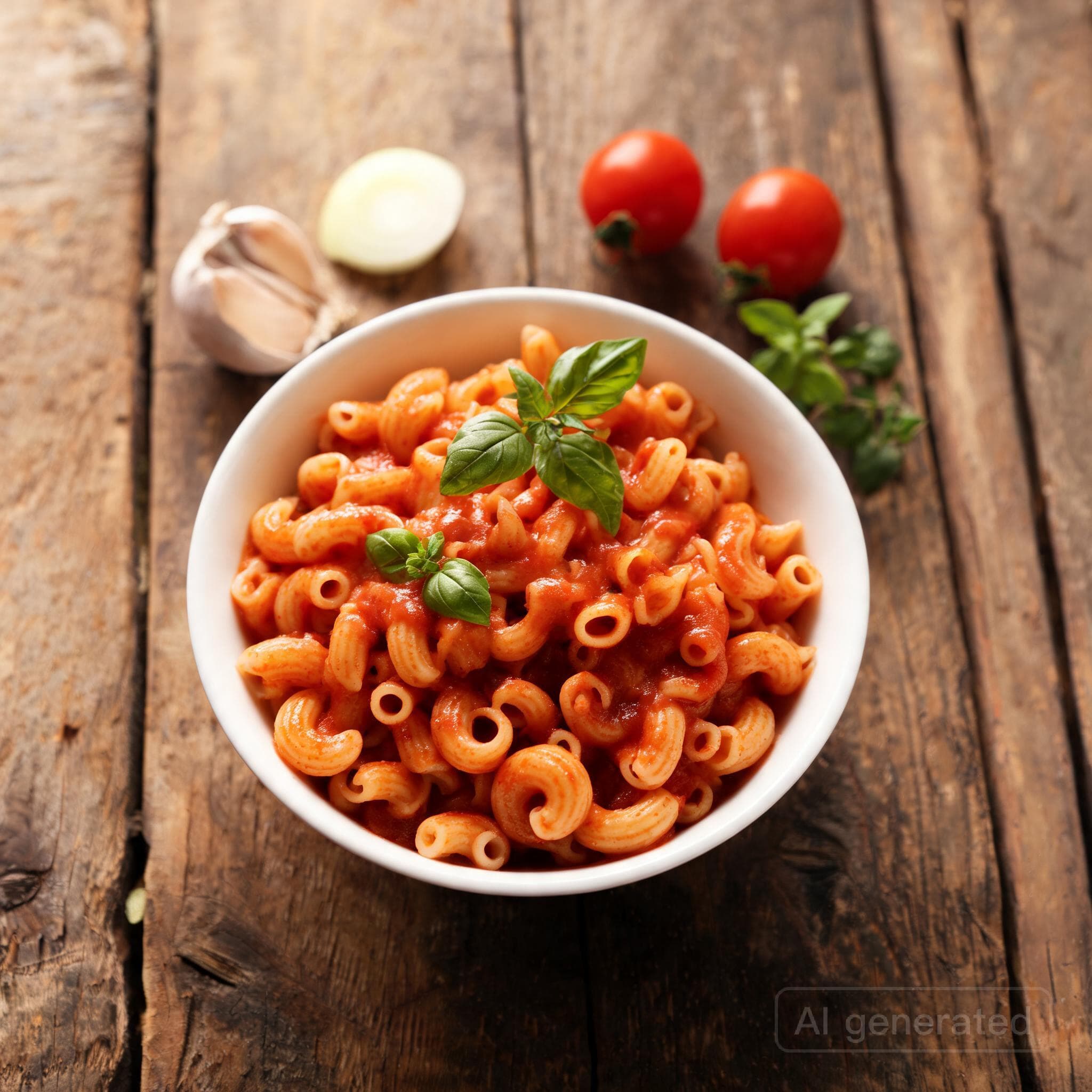 Makkaroni mit Tomatensoße