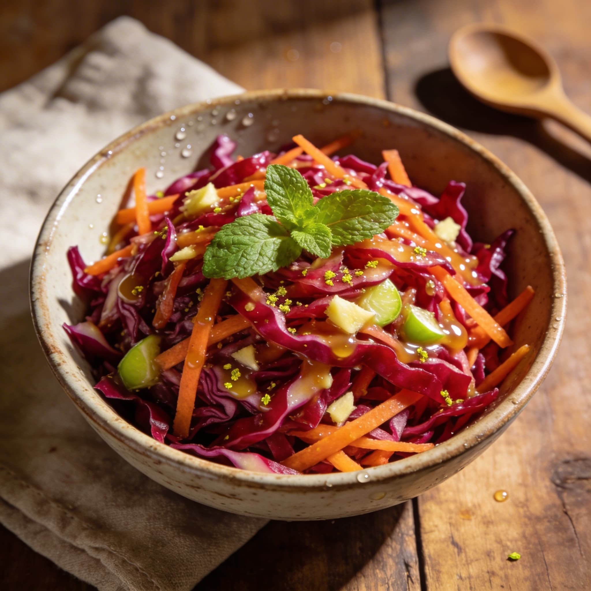 Erfrischender Coleslaw mit Rotkohl