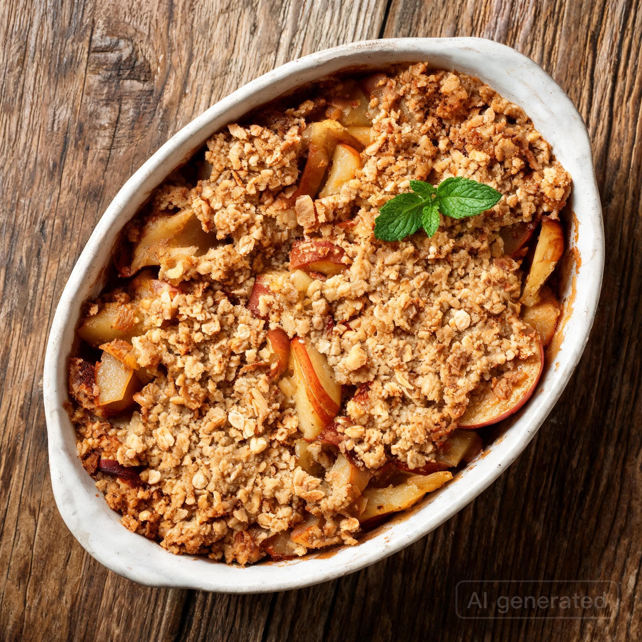 Knuspriger Apple Crumble