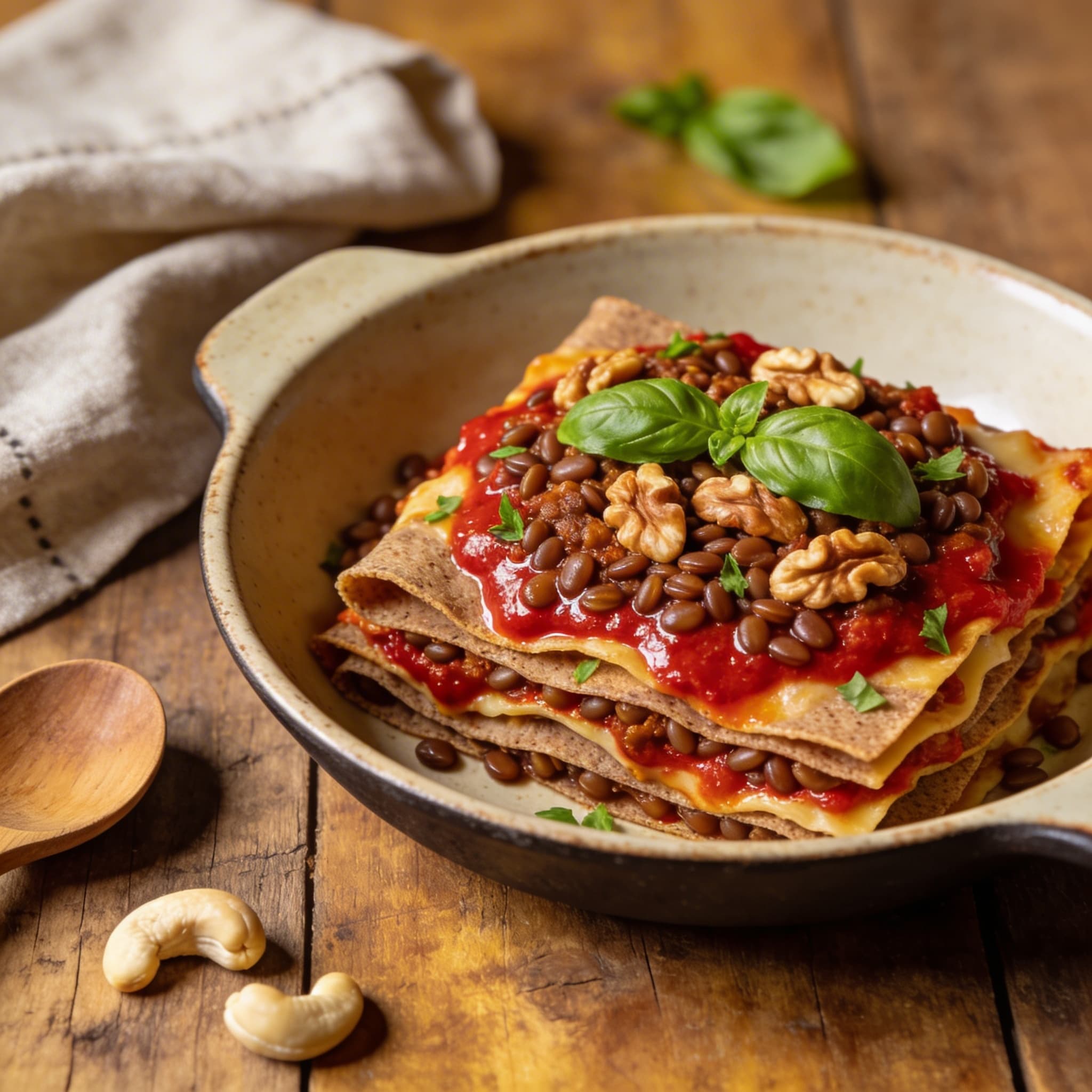 Schnelle vegane Pfannen-Lasagne
