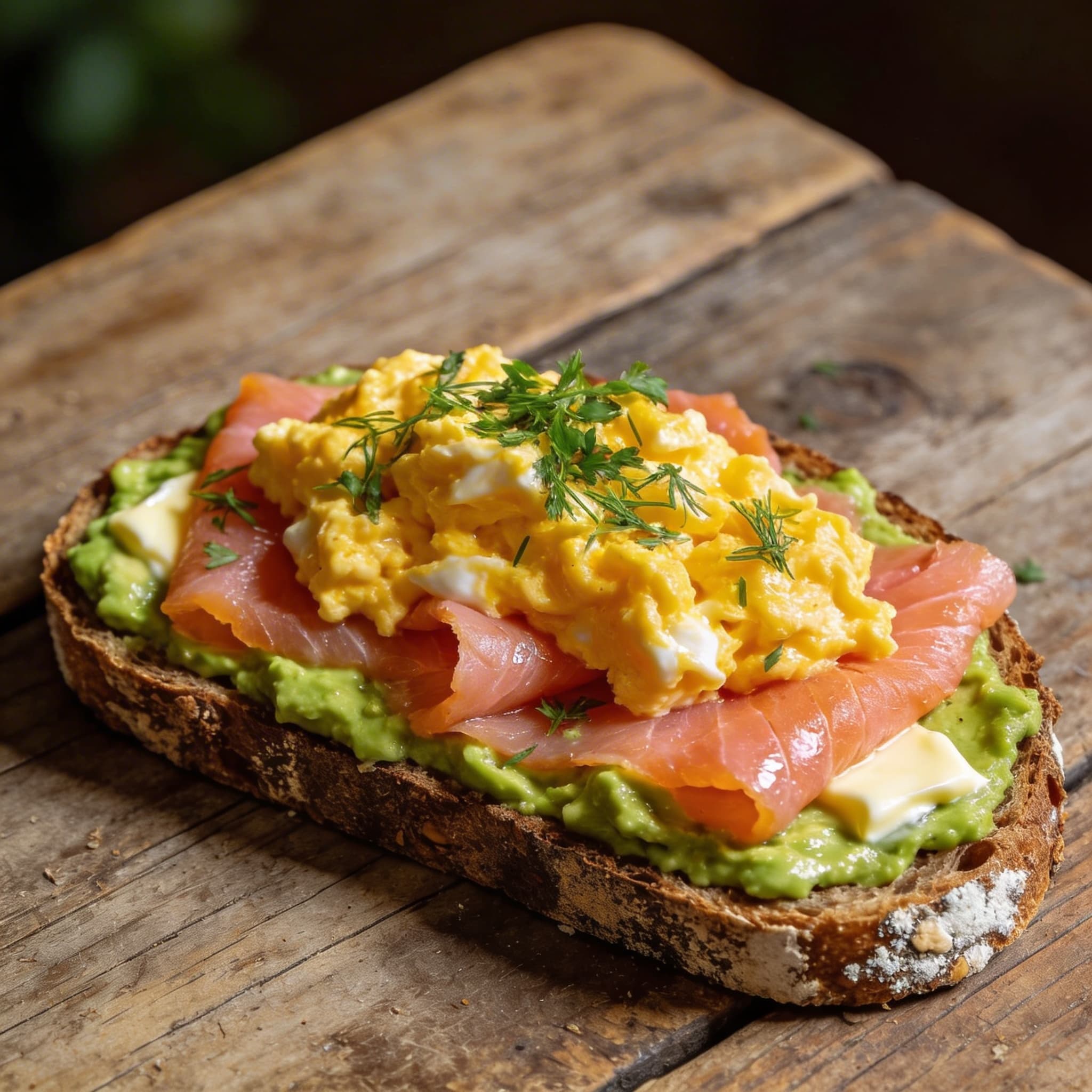 Herzhaftes Räucherlachs-Avocado-Brot