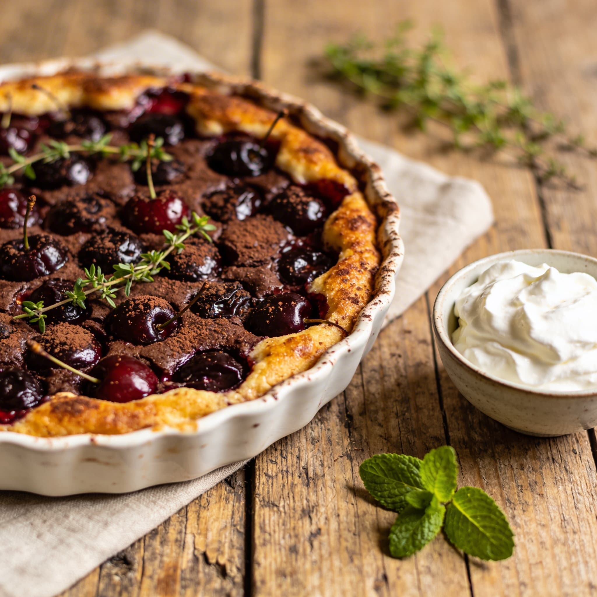 Schokoladen-Kirsch-Clafoutis