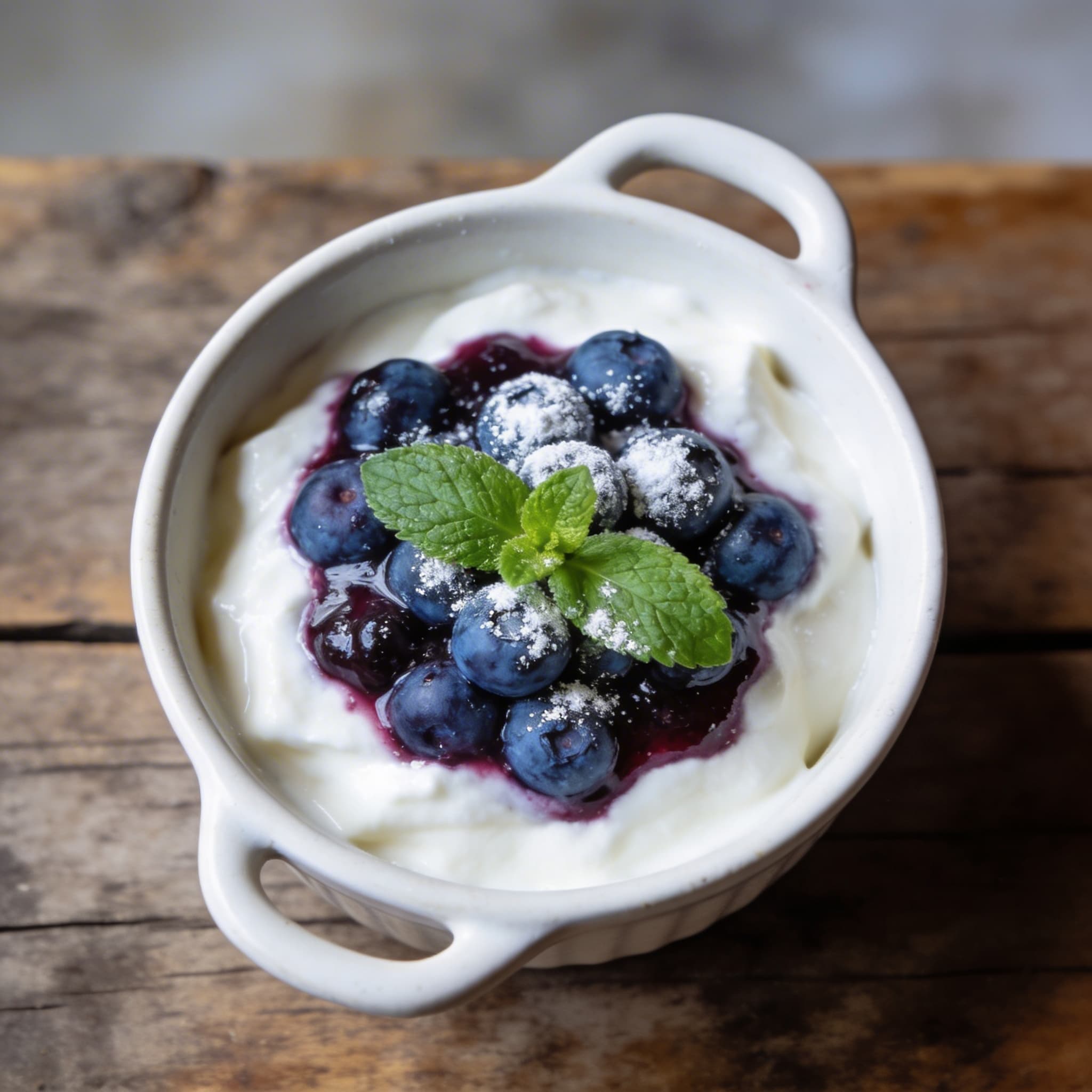Griechischer Joghurt mit Heidelbeeren