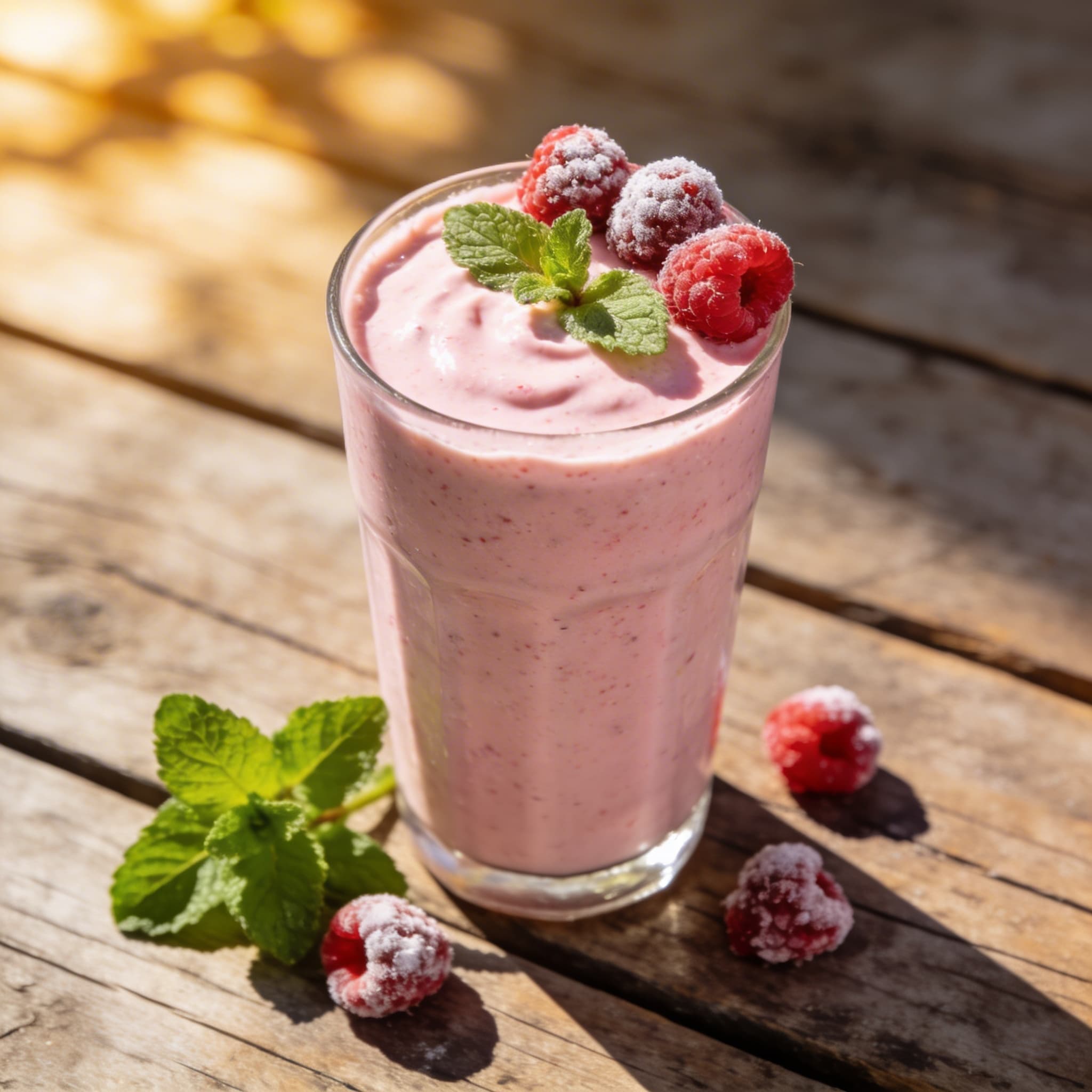 Erfrischender Himbeer-Joghurt-Smoothie