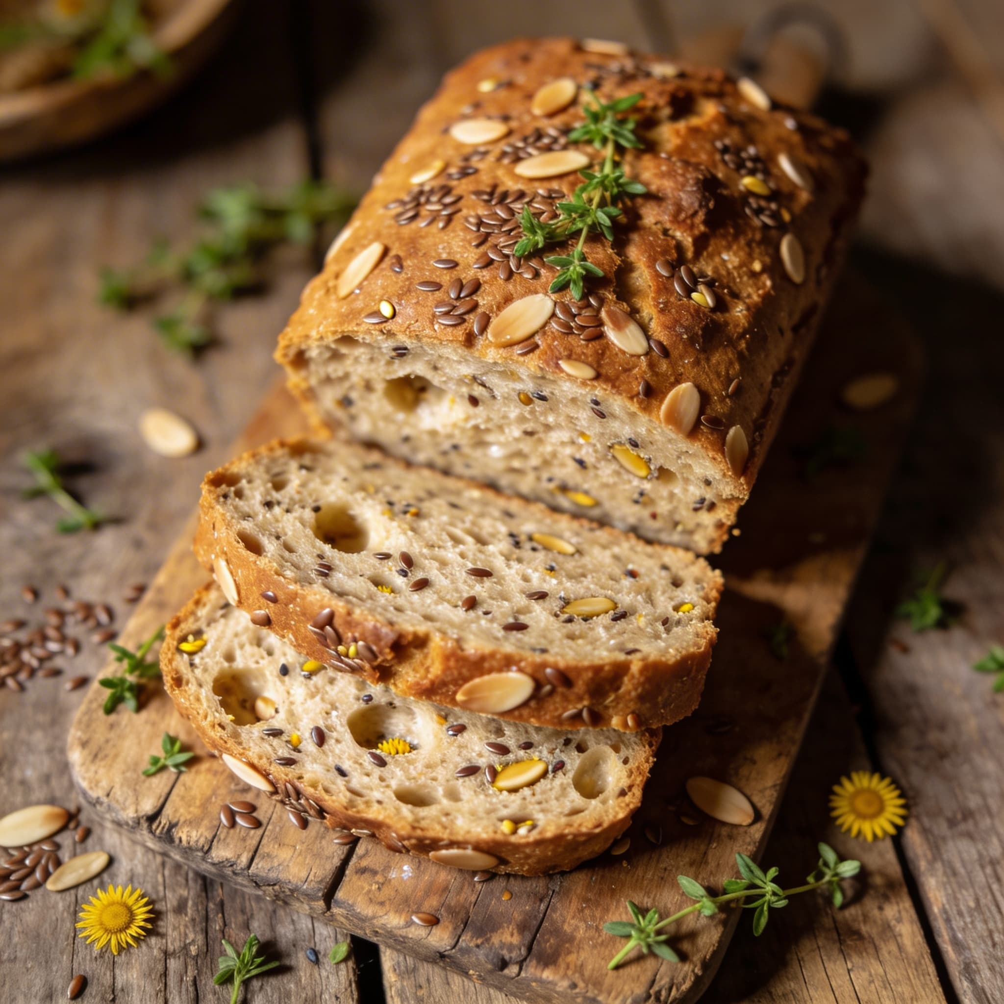 Saftiges Proteinbrot aus Mandeln