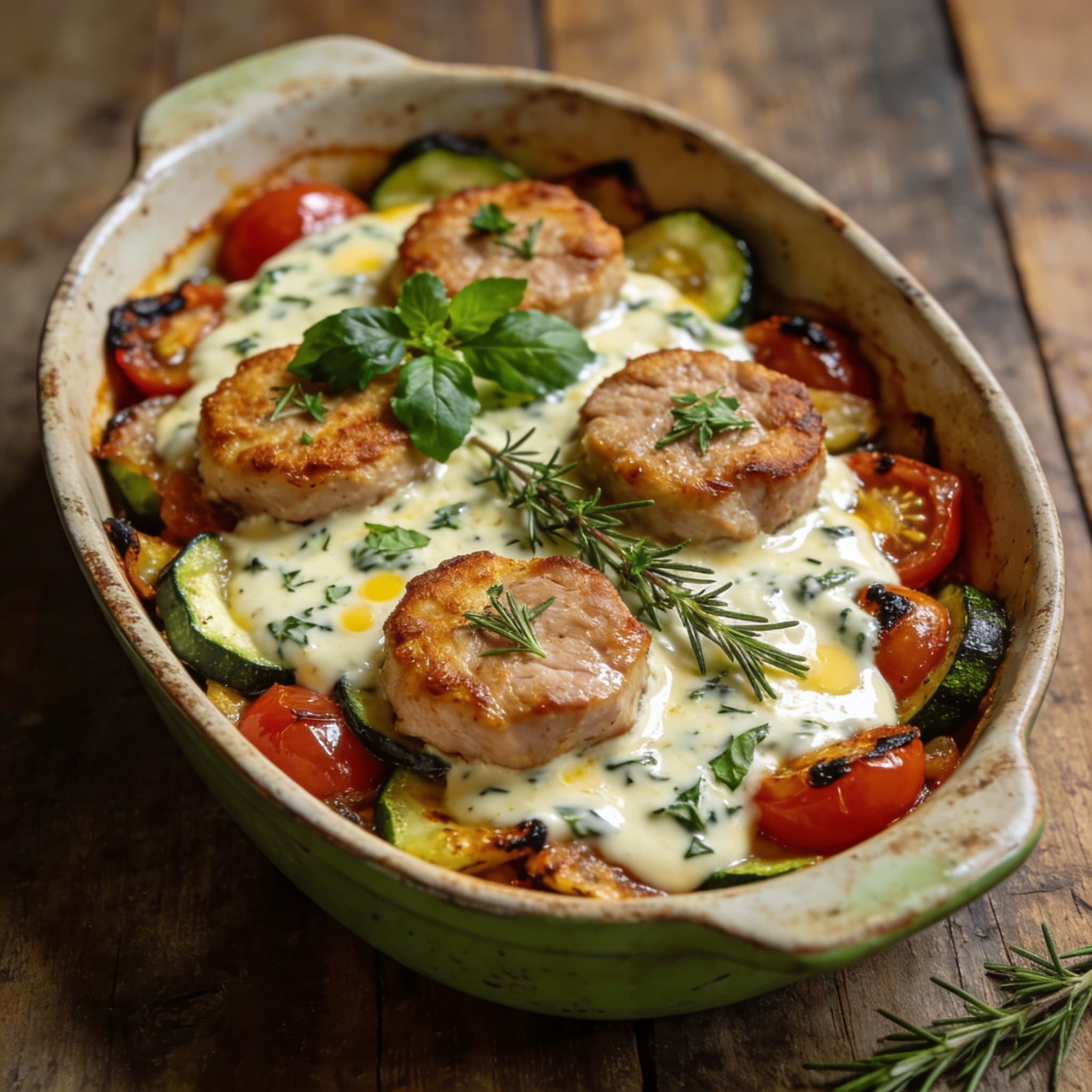 Provenzalischer Schweinefilet-Auflauf