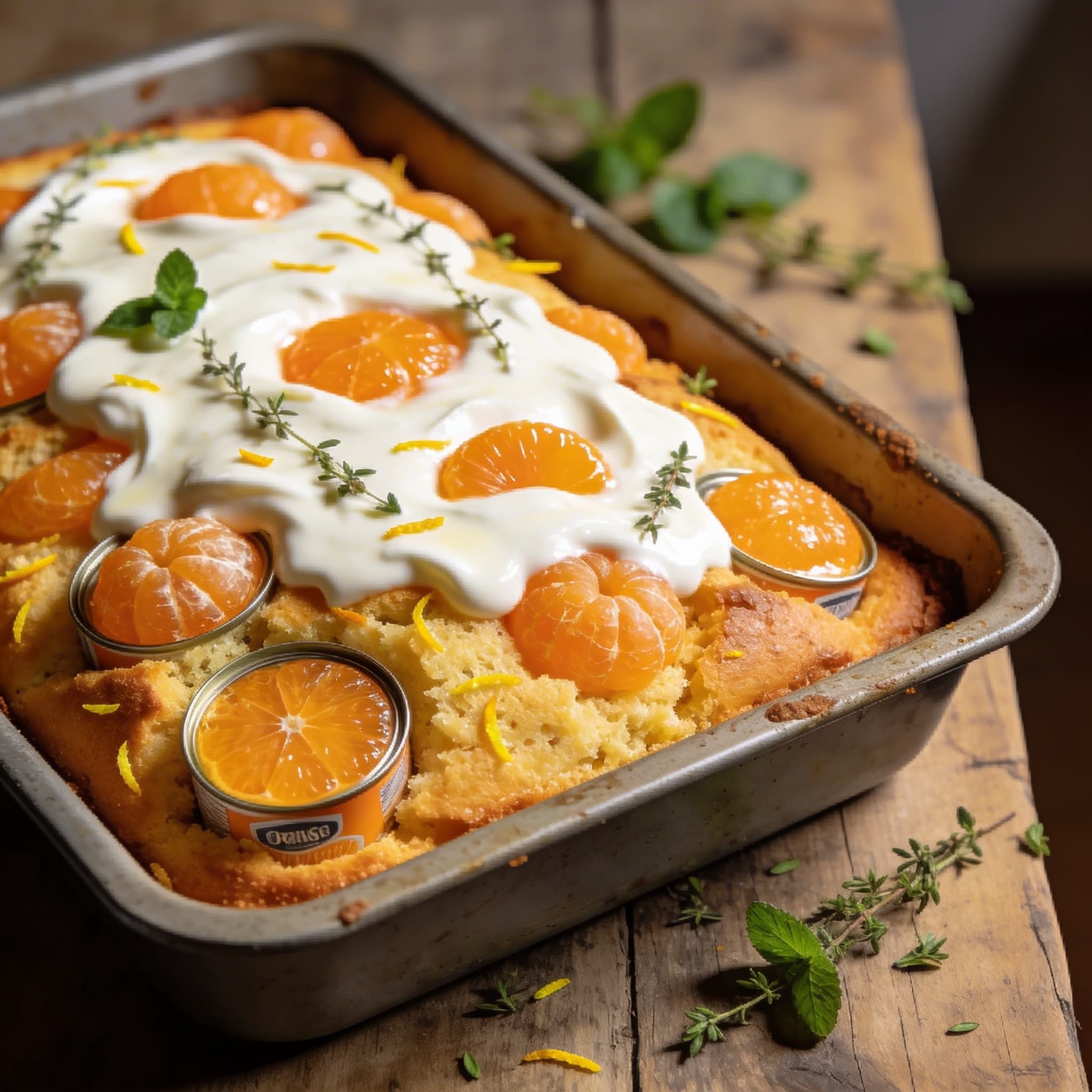 Fluffiger Orangen-Mandarinen-Kuchen