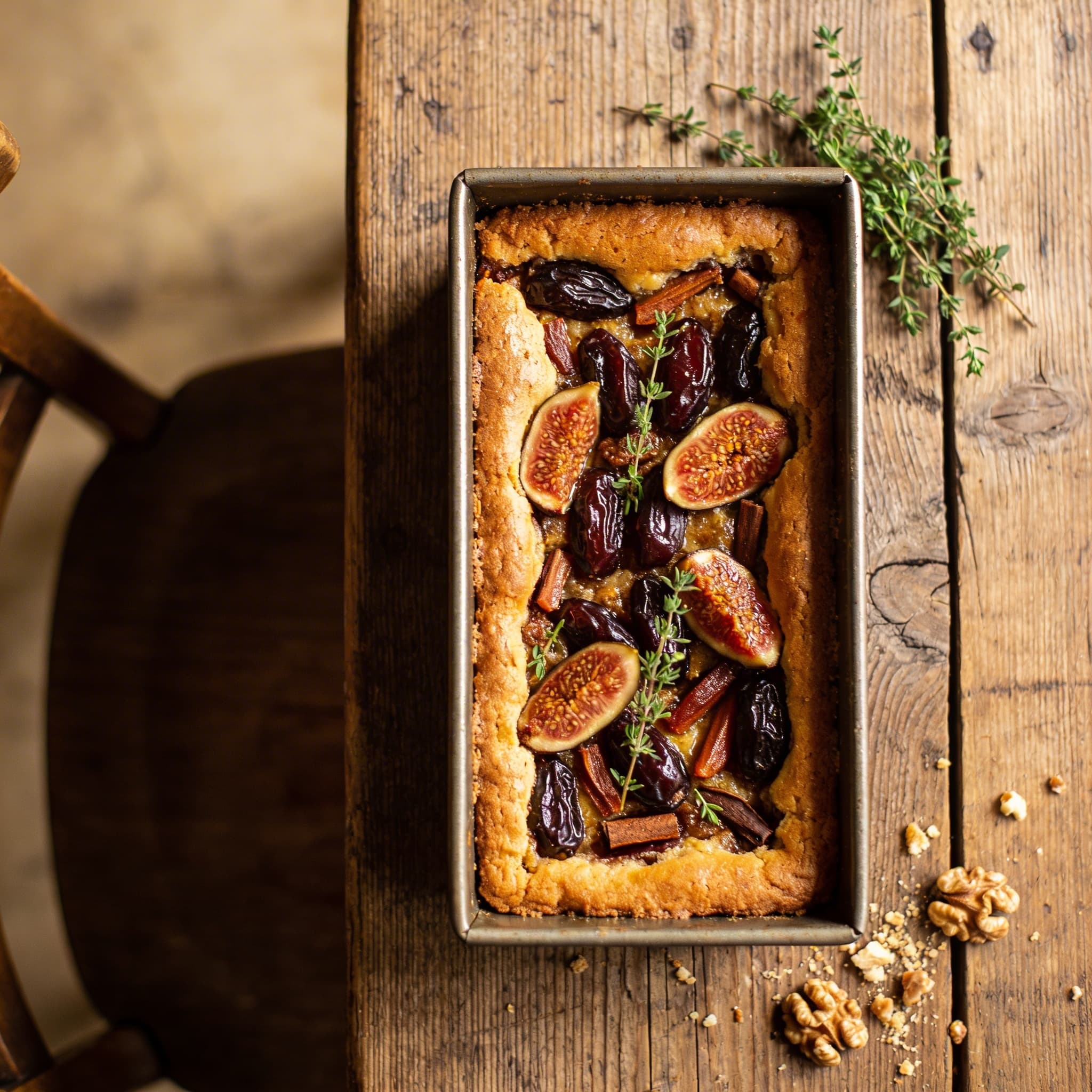 Saftiger Dattel-Feigen-Kuchen