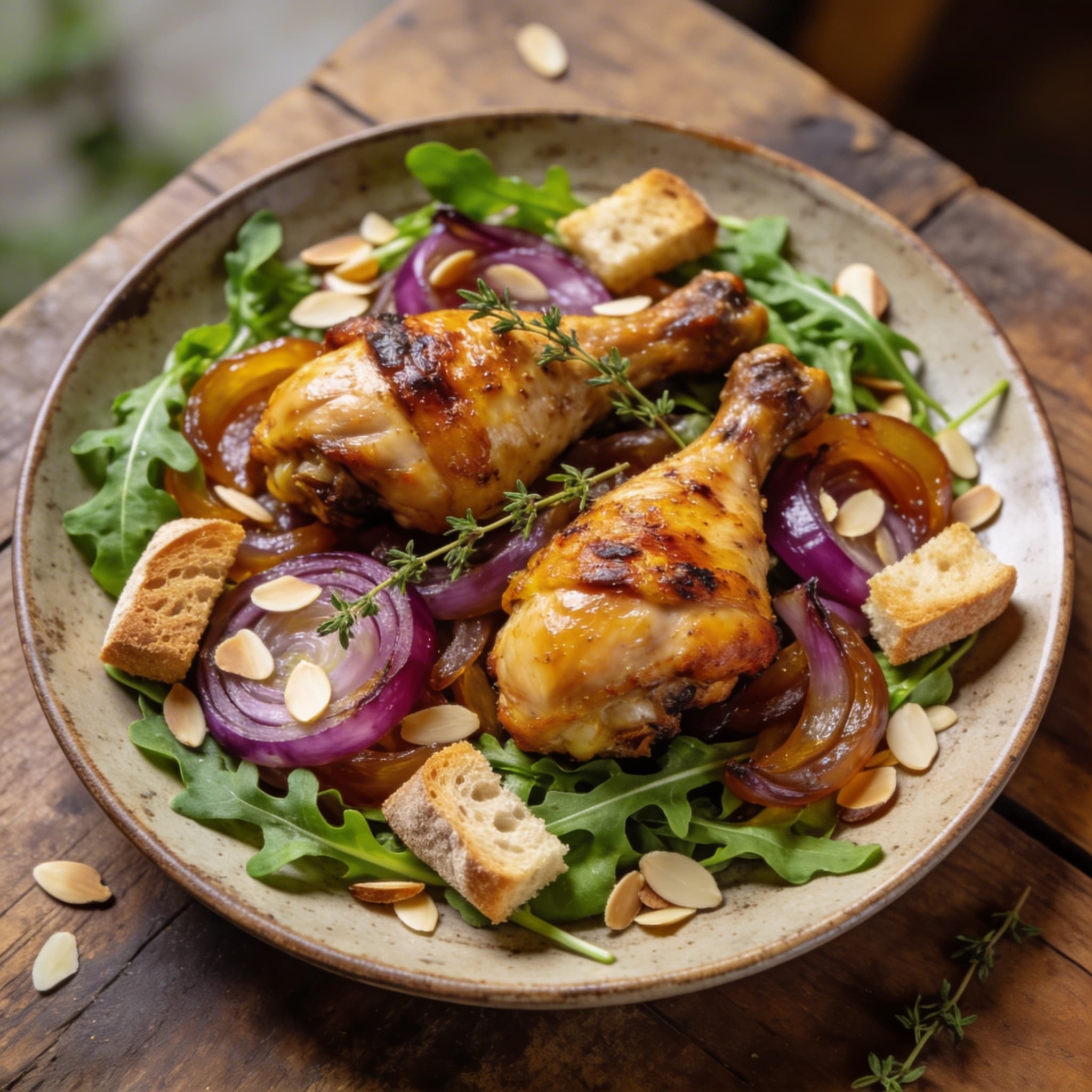 Rucolasalat mit Rösthähnchen