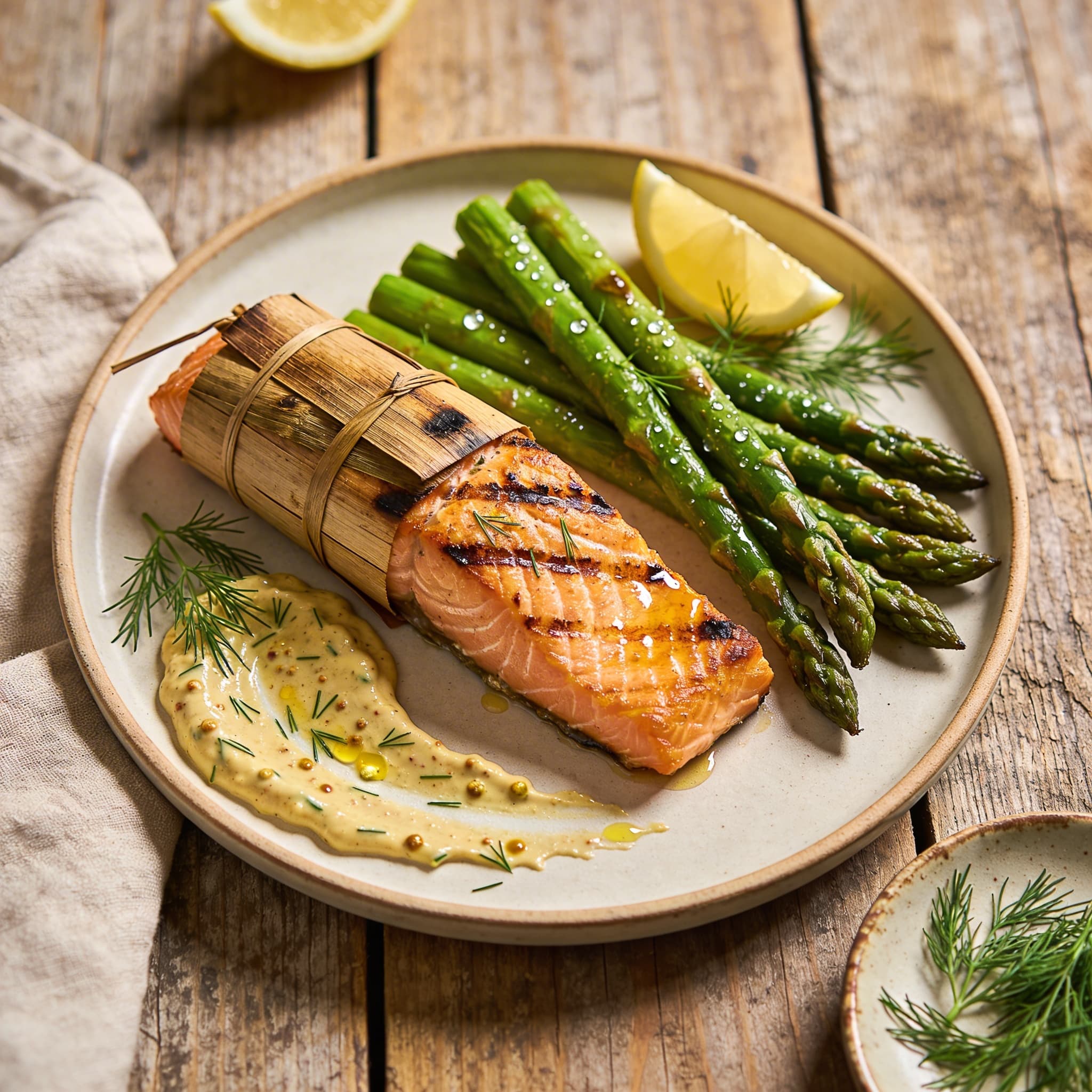 Aromatischer Zedernholz-Lachs