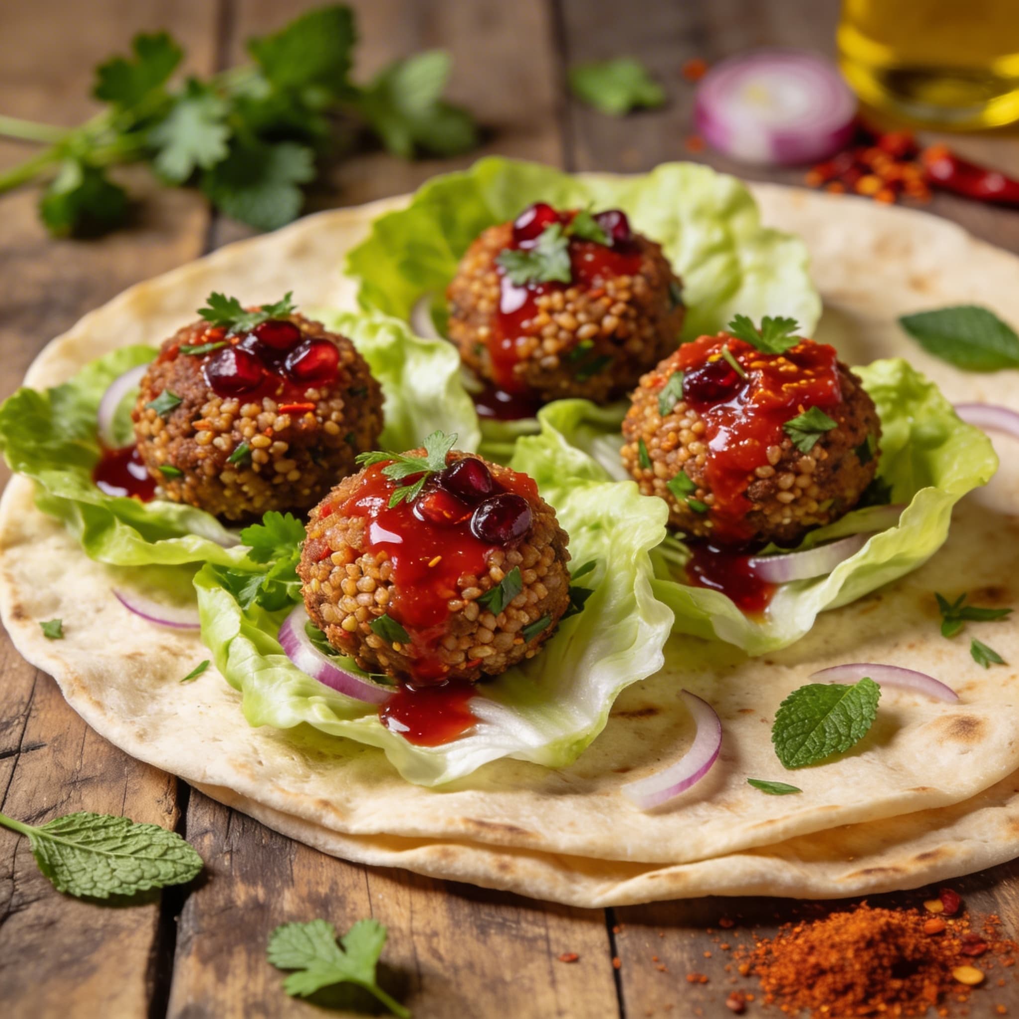 Würzige vegane Cig Köfte