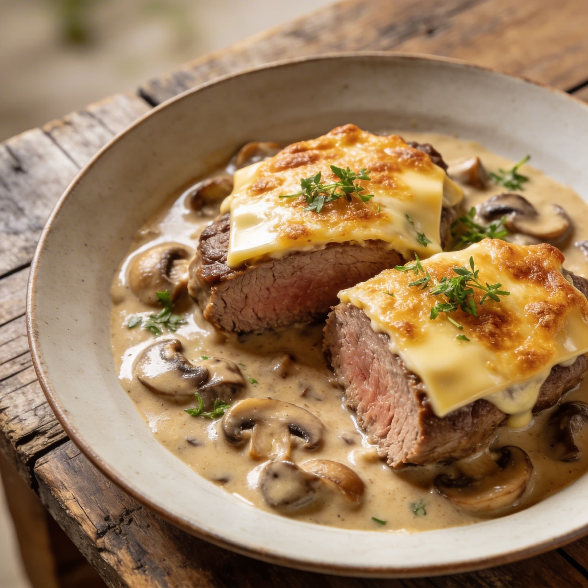 Gratiniertes Kalbs-Würzfleisch