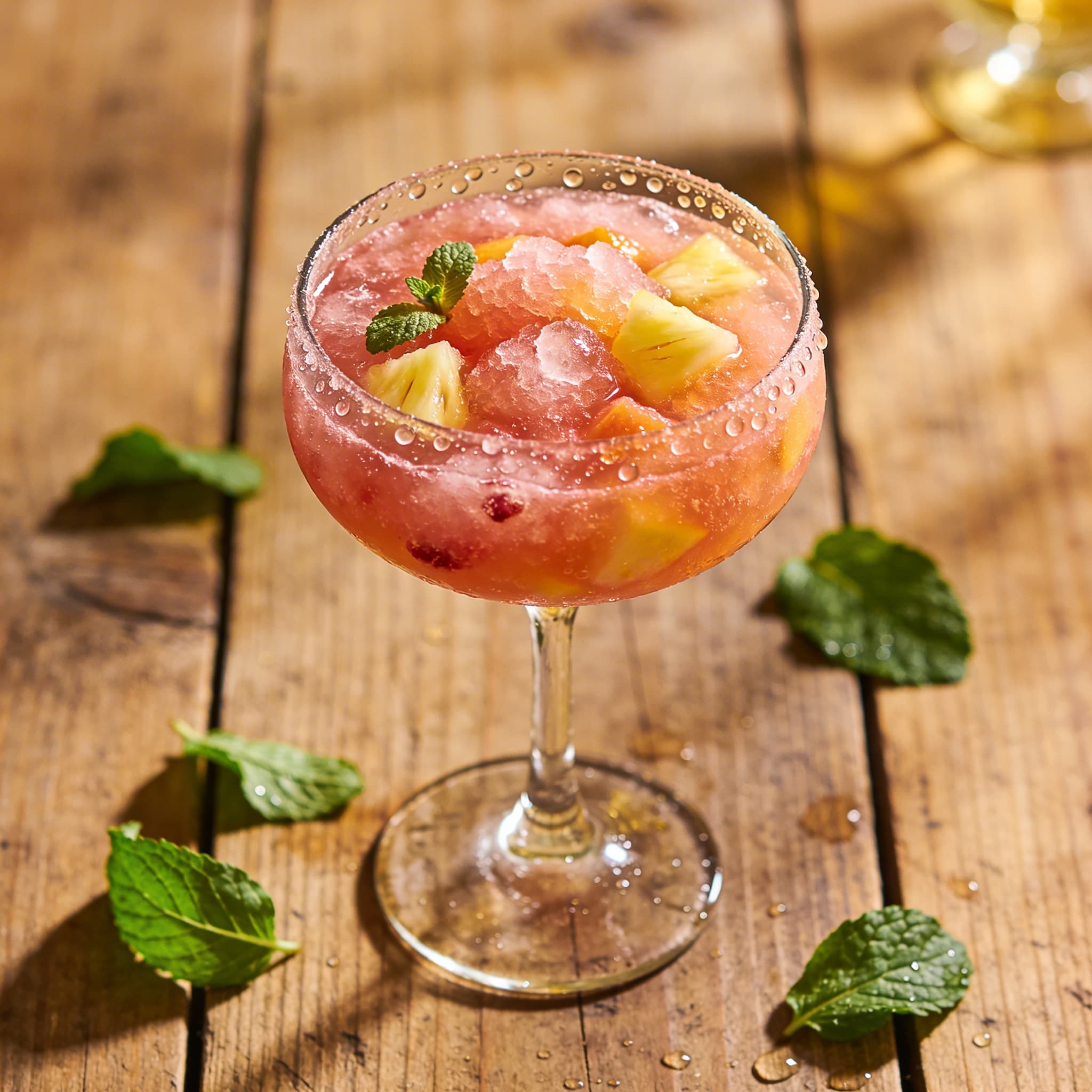 Eisiger Ananas-Pfirsich-Slushie