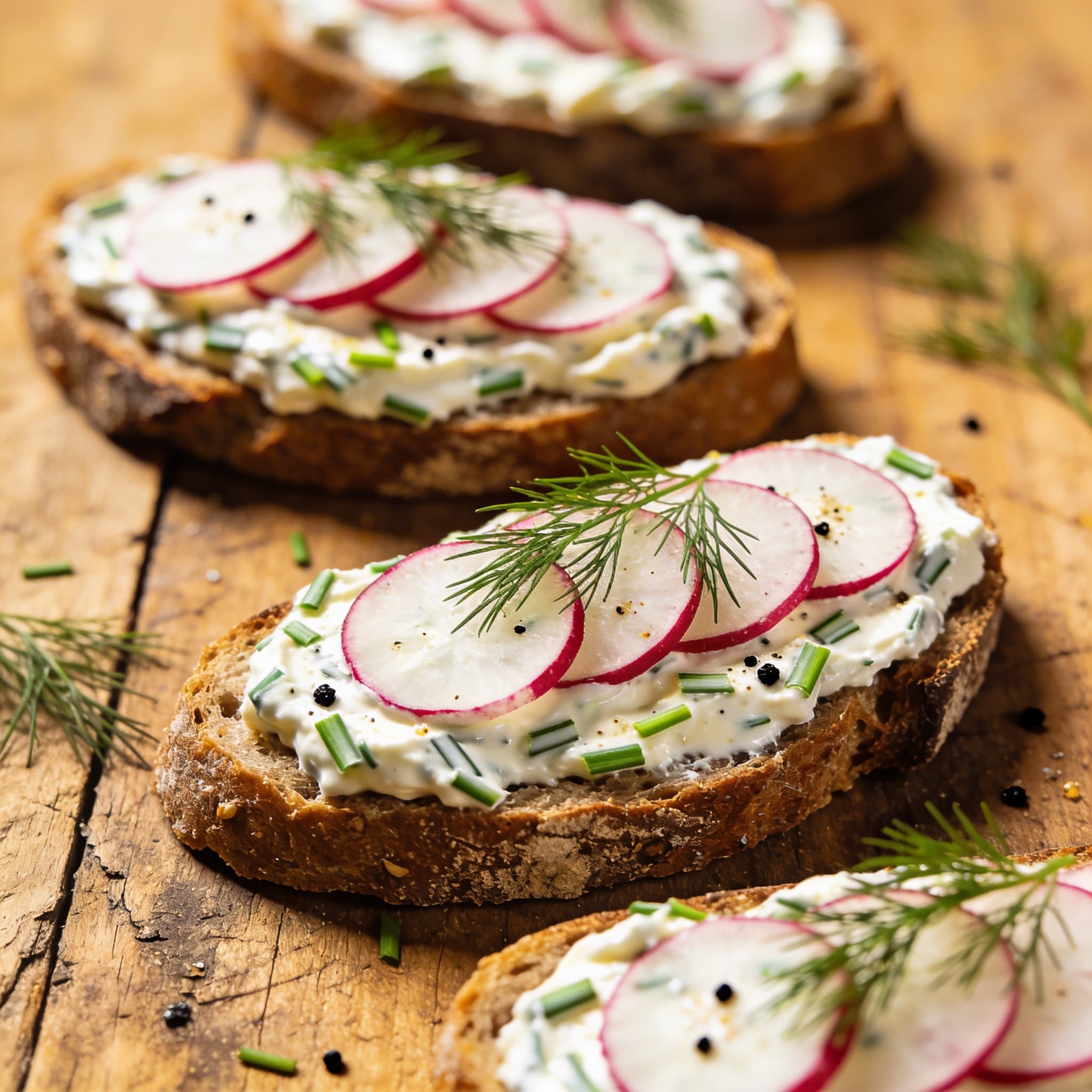 Bauernbrot mit Schnittlauch-Quark