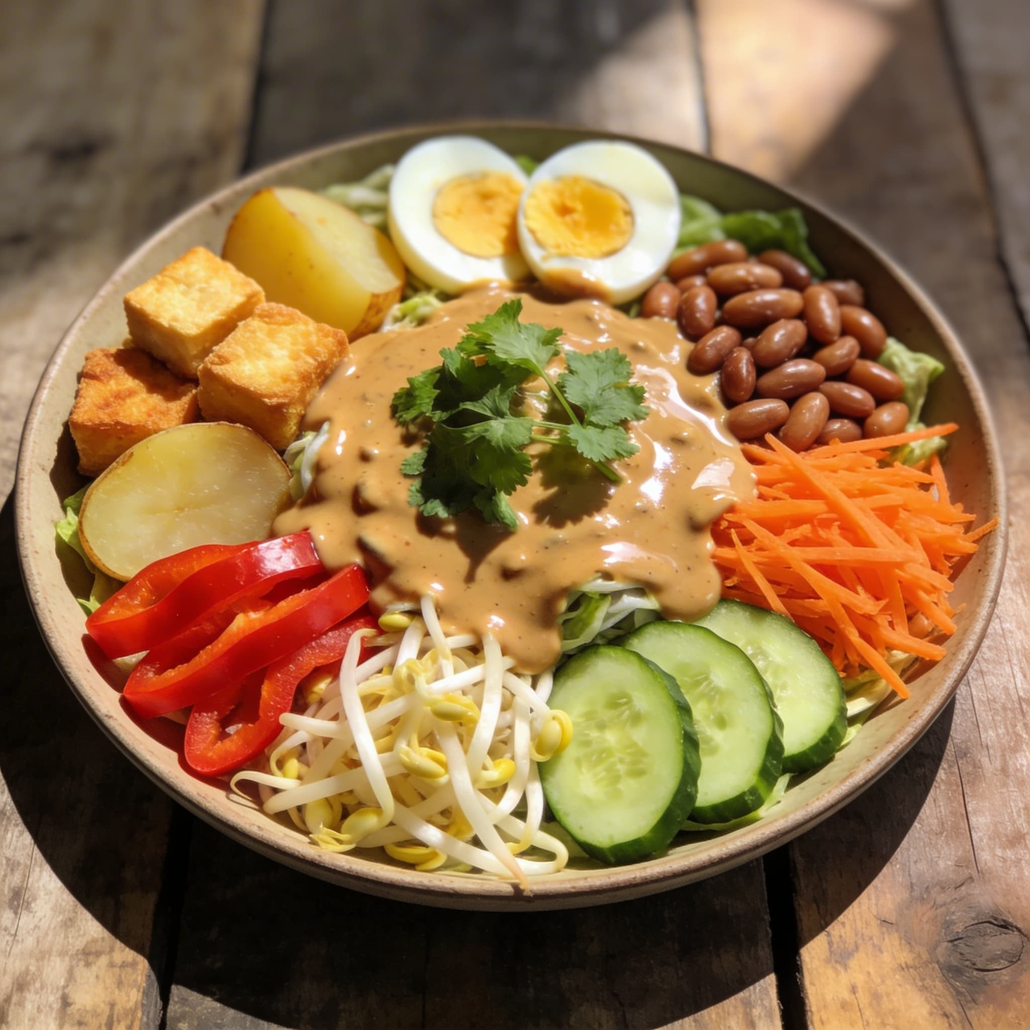 Bunter indonesischer Gado-Gado