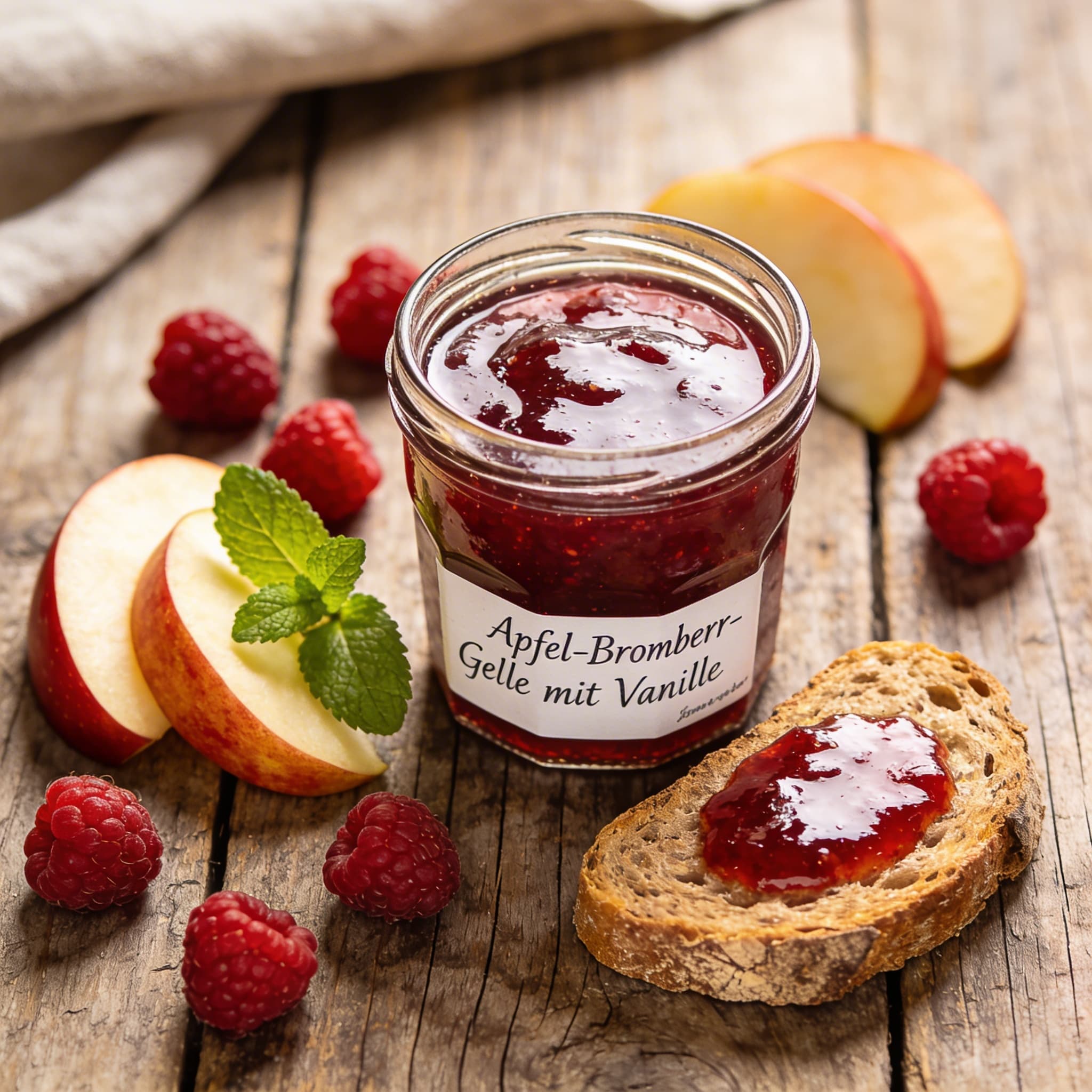 Apfel-Brombeer-Gelee mit Vanille