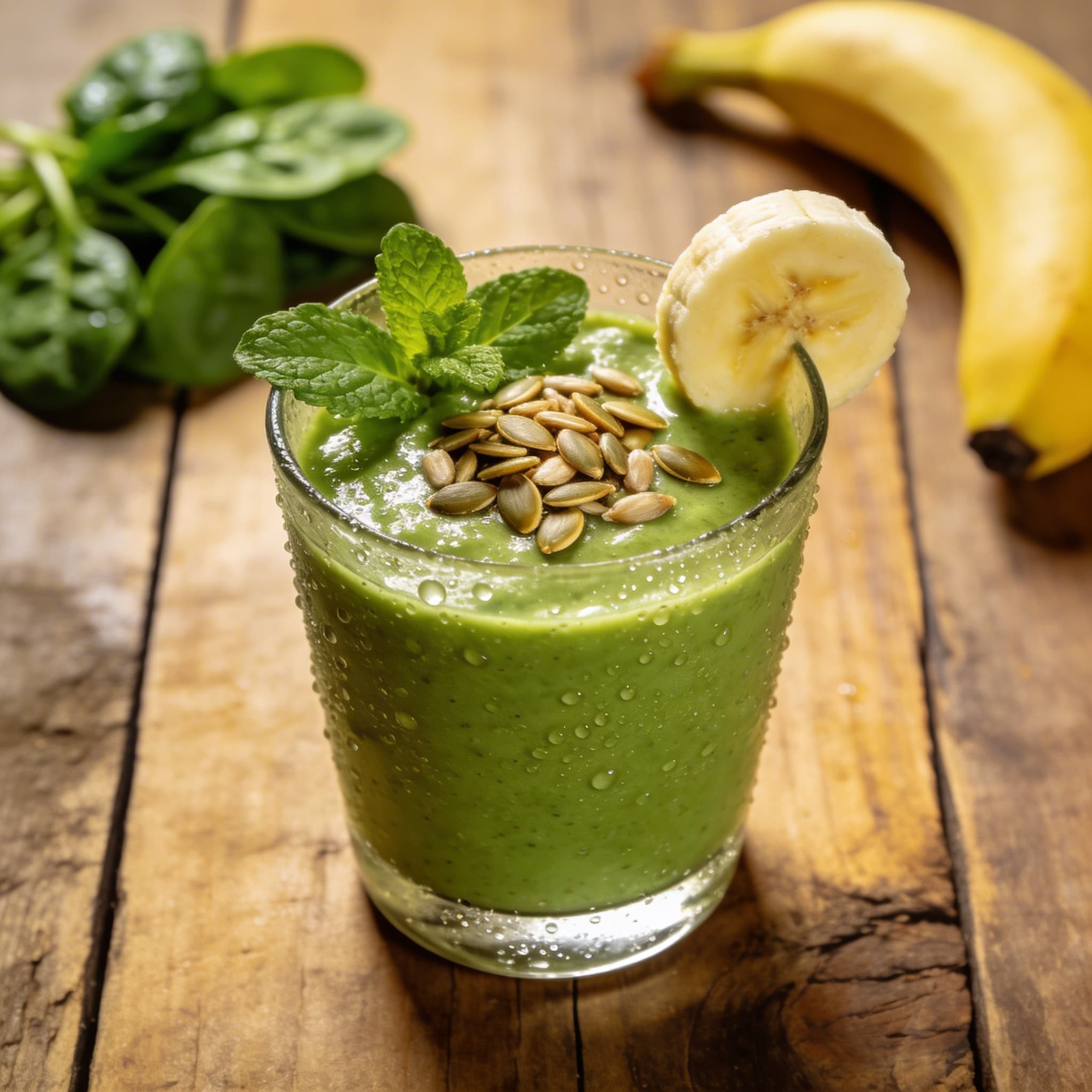 Vitalisierender Spinat-Bananen-Smoothie