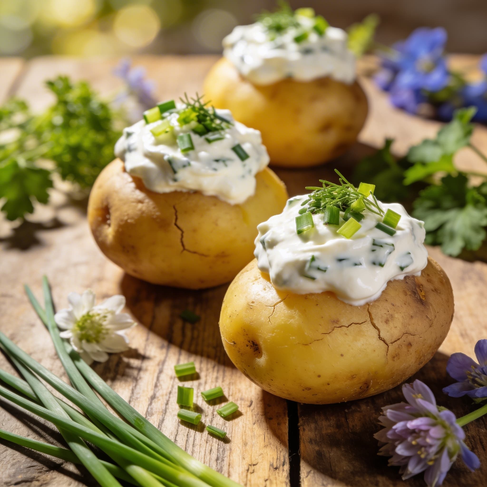 Kartoffeln mit Kräuterquark