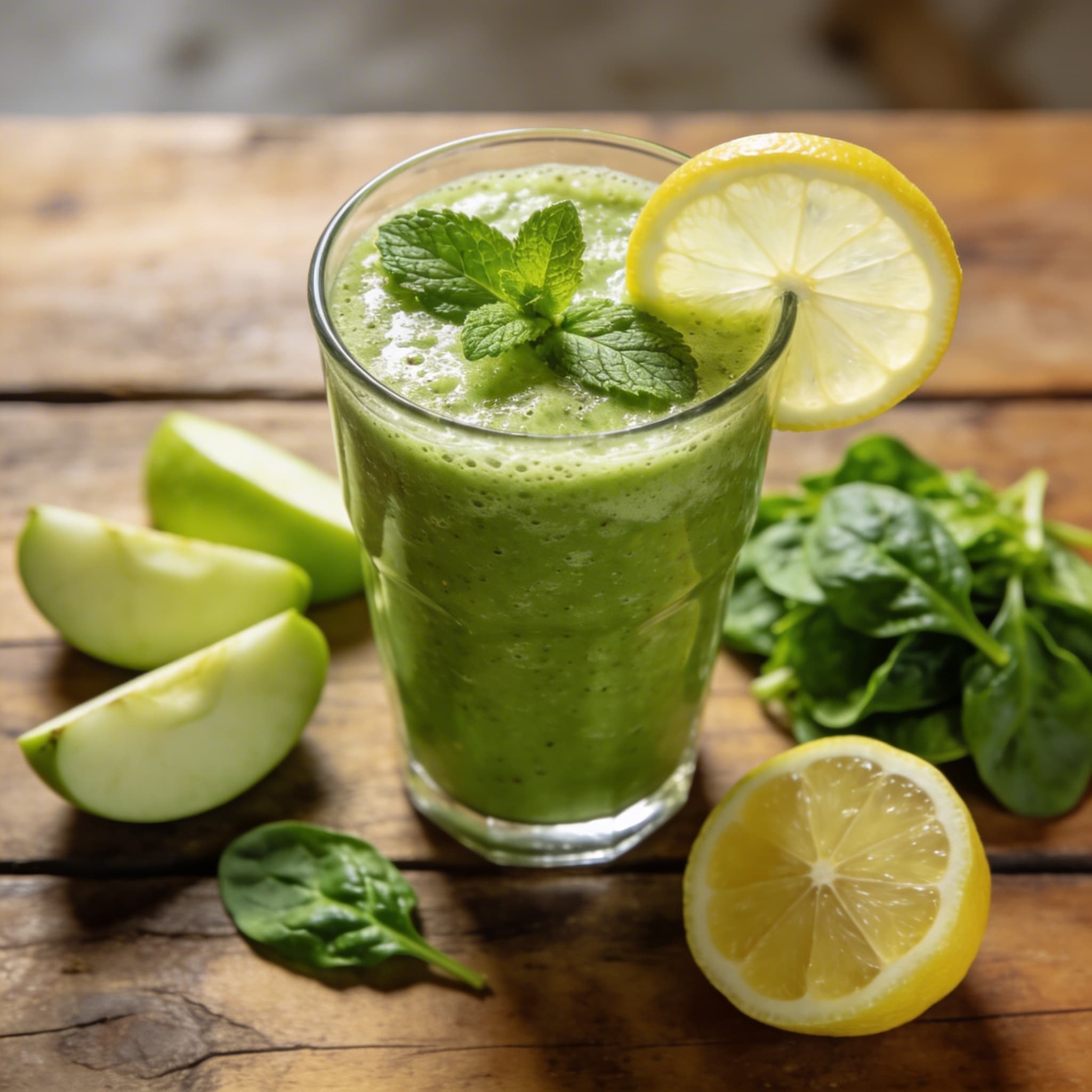 Grüner Apfel-Spinat-Smoothie