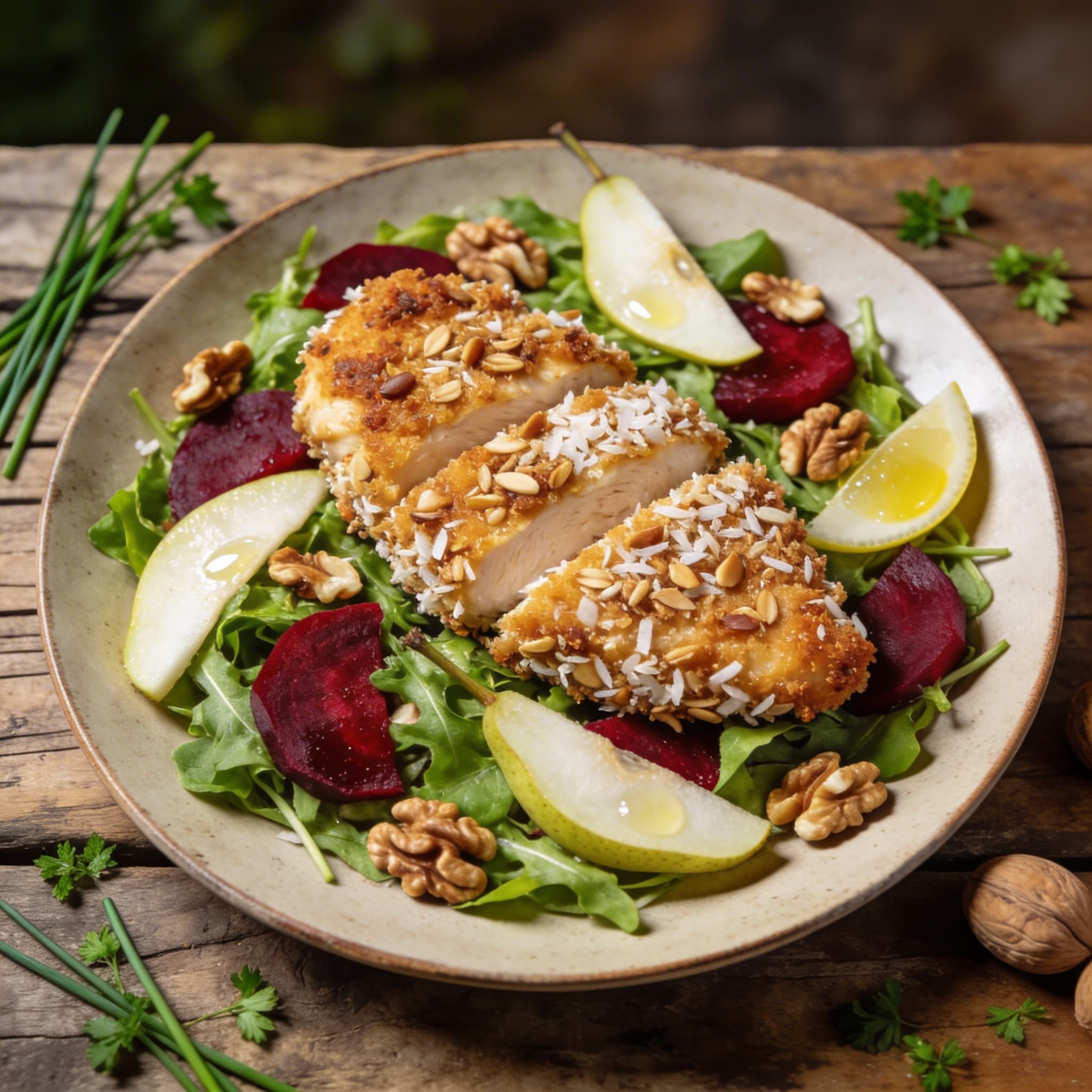 Hähnchen in Kokoskruste