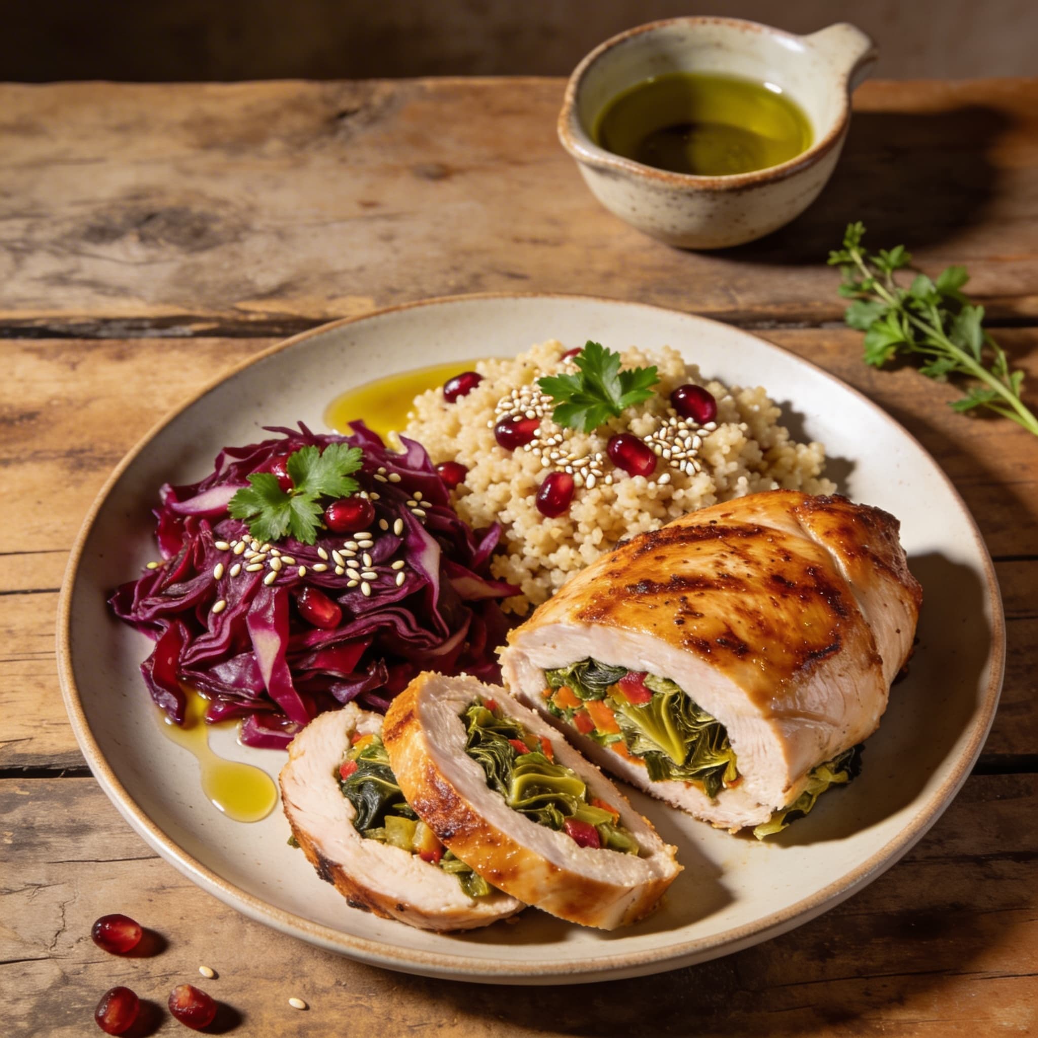 Gefüllte Putenbrust mit Taboulé