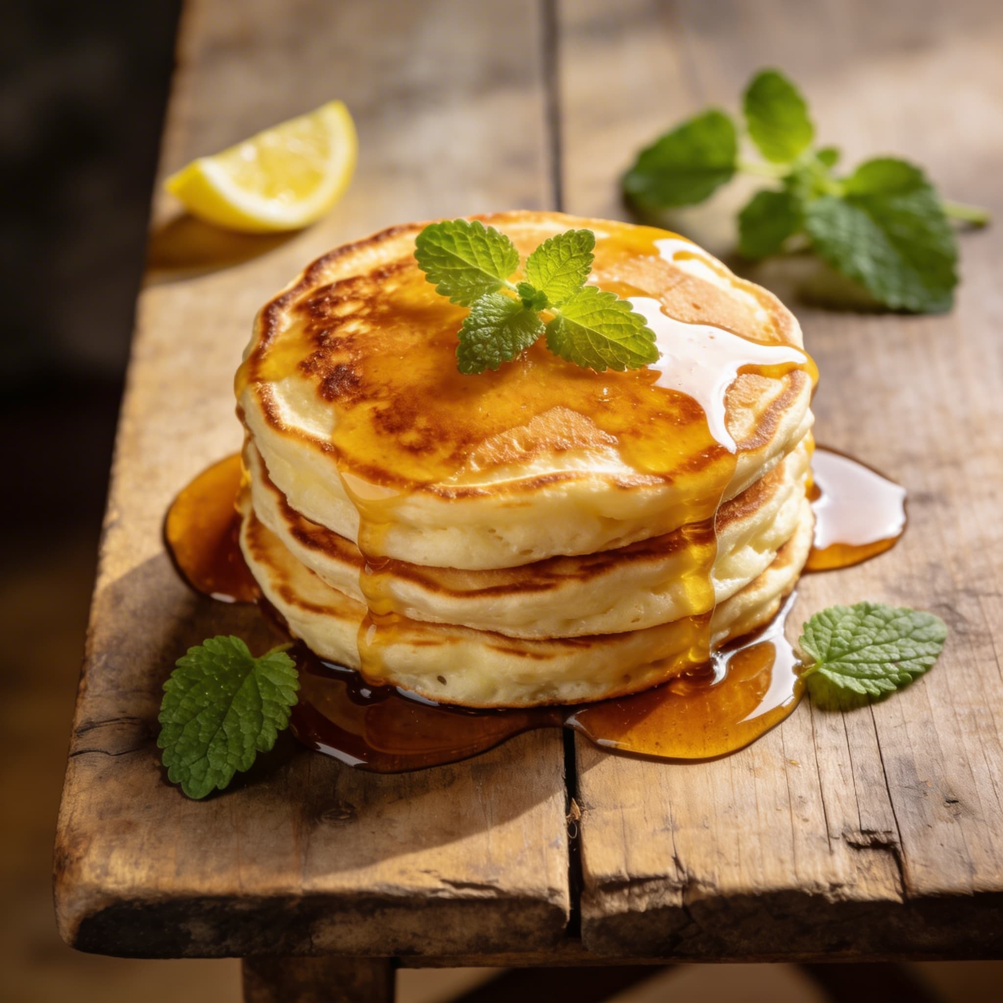 Fluffige Buttermilch-Pancakes mit Ahornsirup