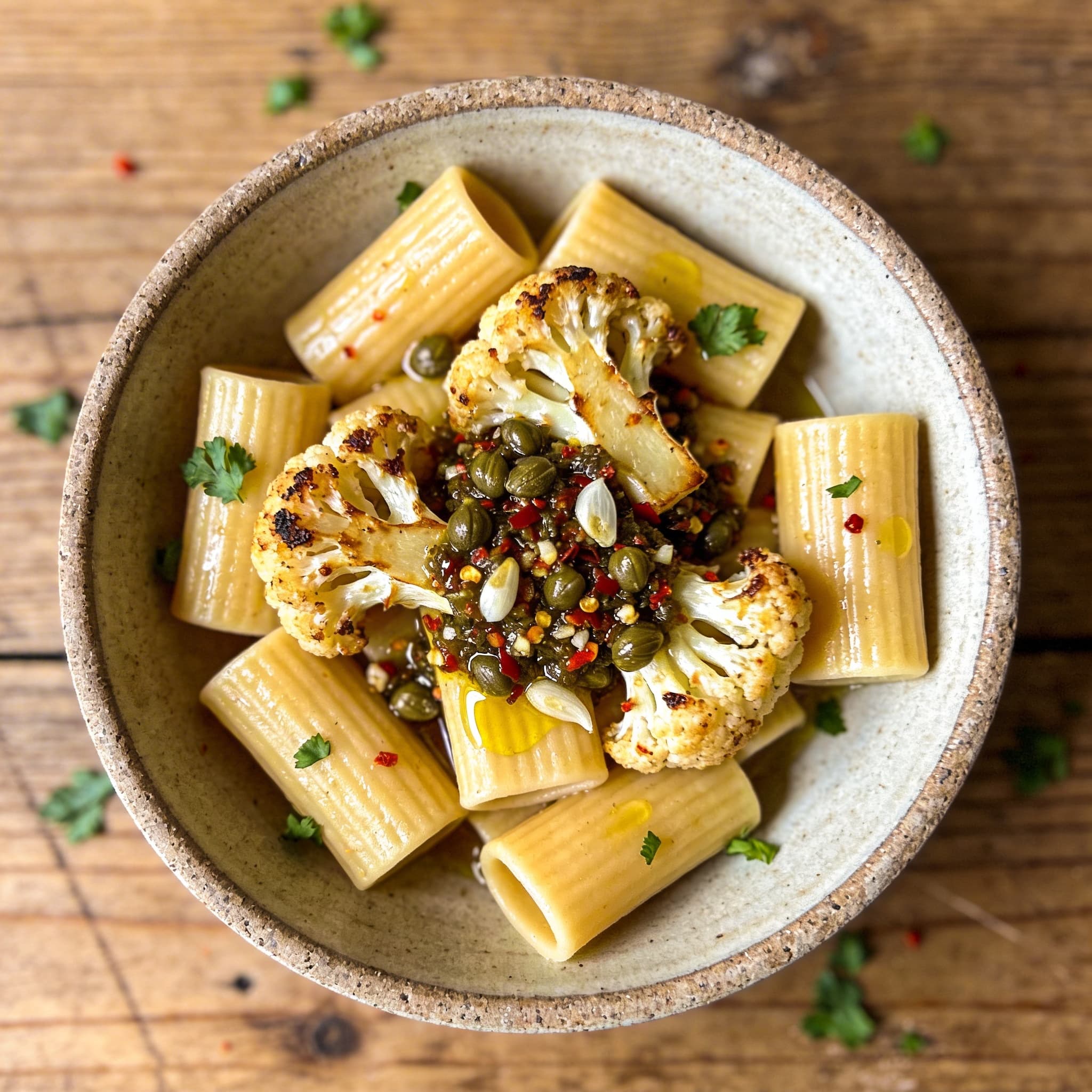 Paccheri mit Ofen-Blumenkohl