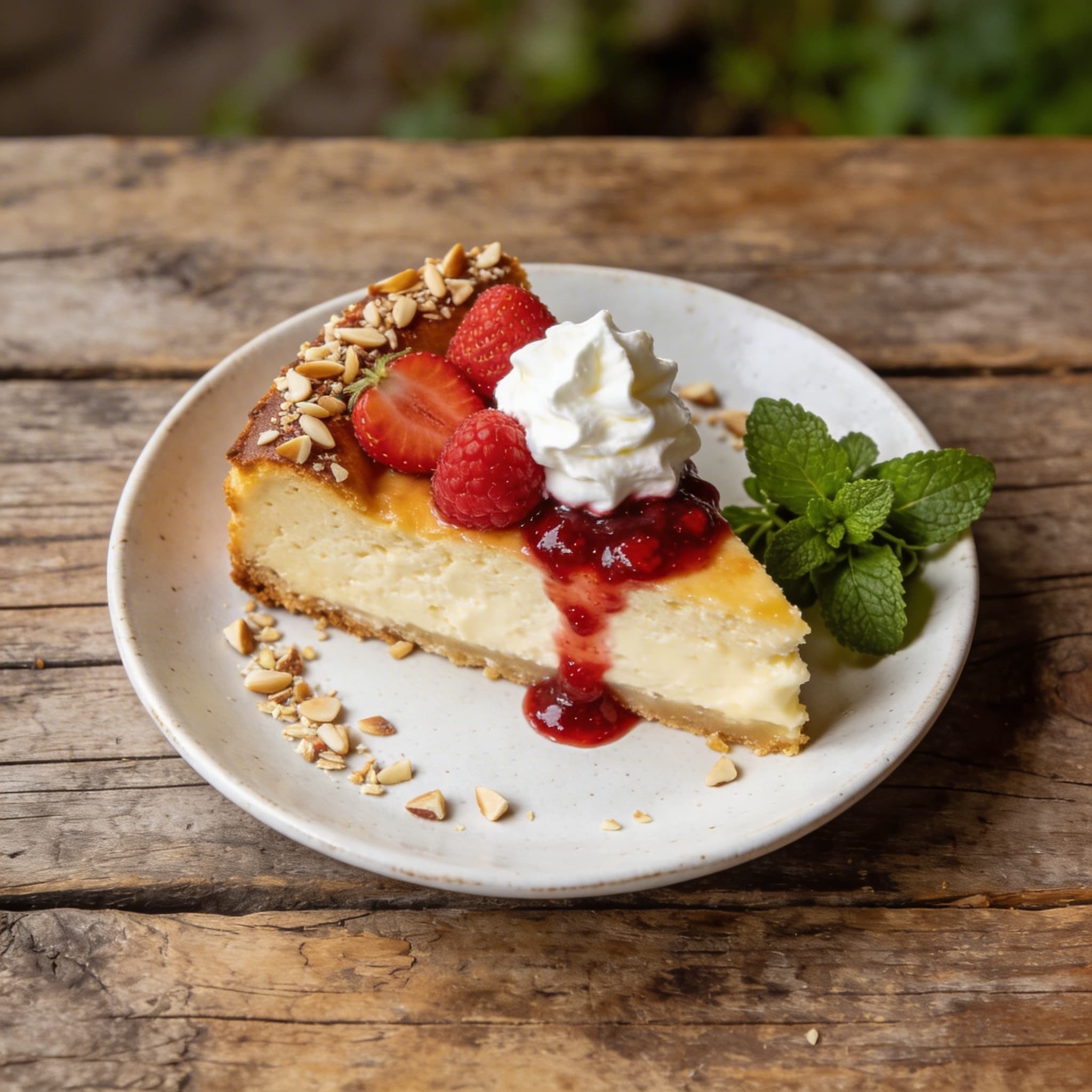 Schwedischer Käsekuchen mit Mandeln
