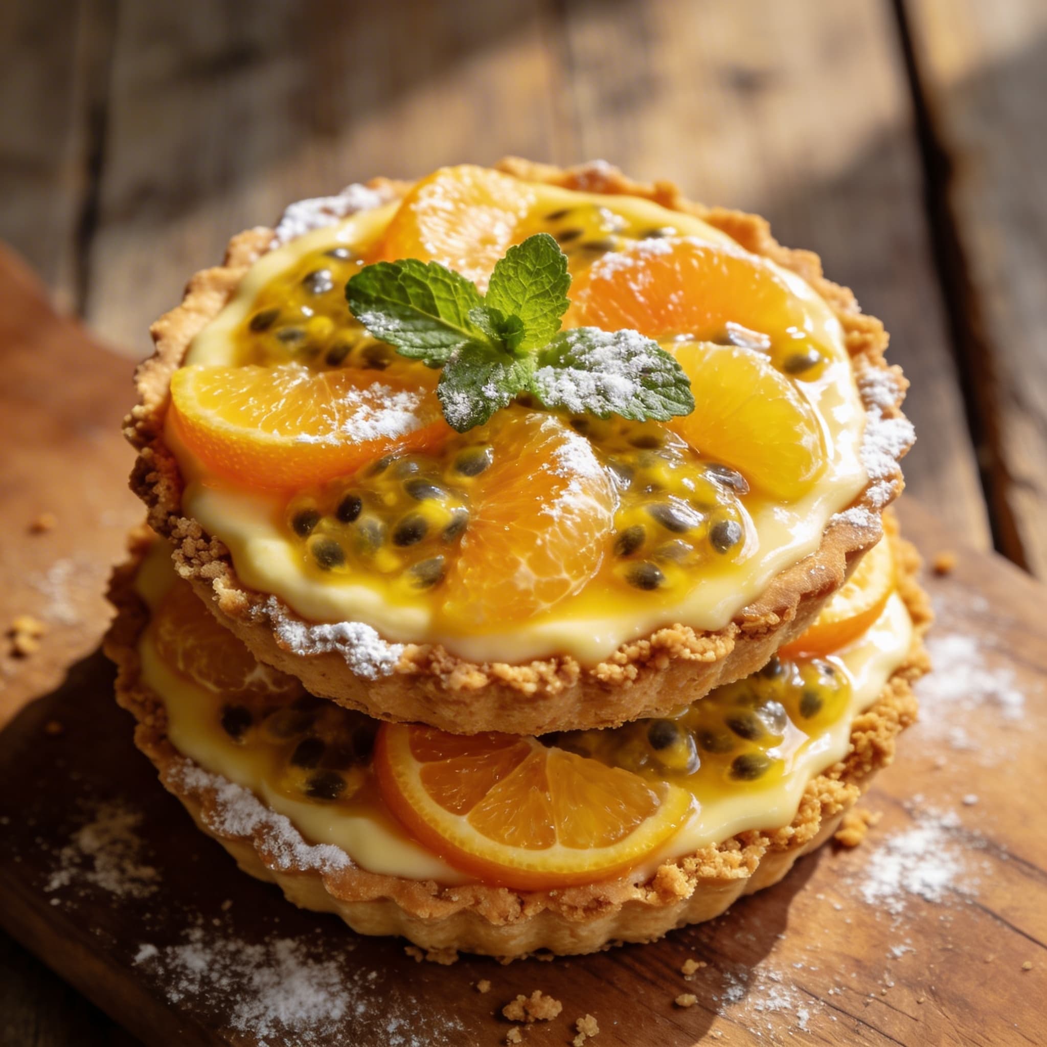 Zweistufige Orangen-Zitronen-Tarte