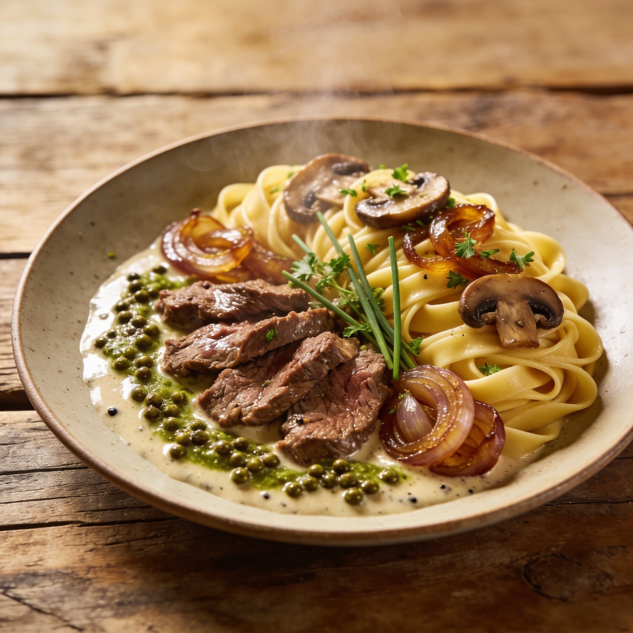 Zartes Rinderfilet mit Pfeffer-Rahm