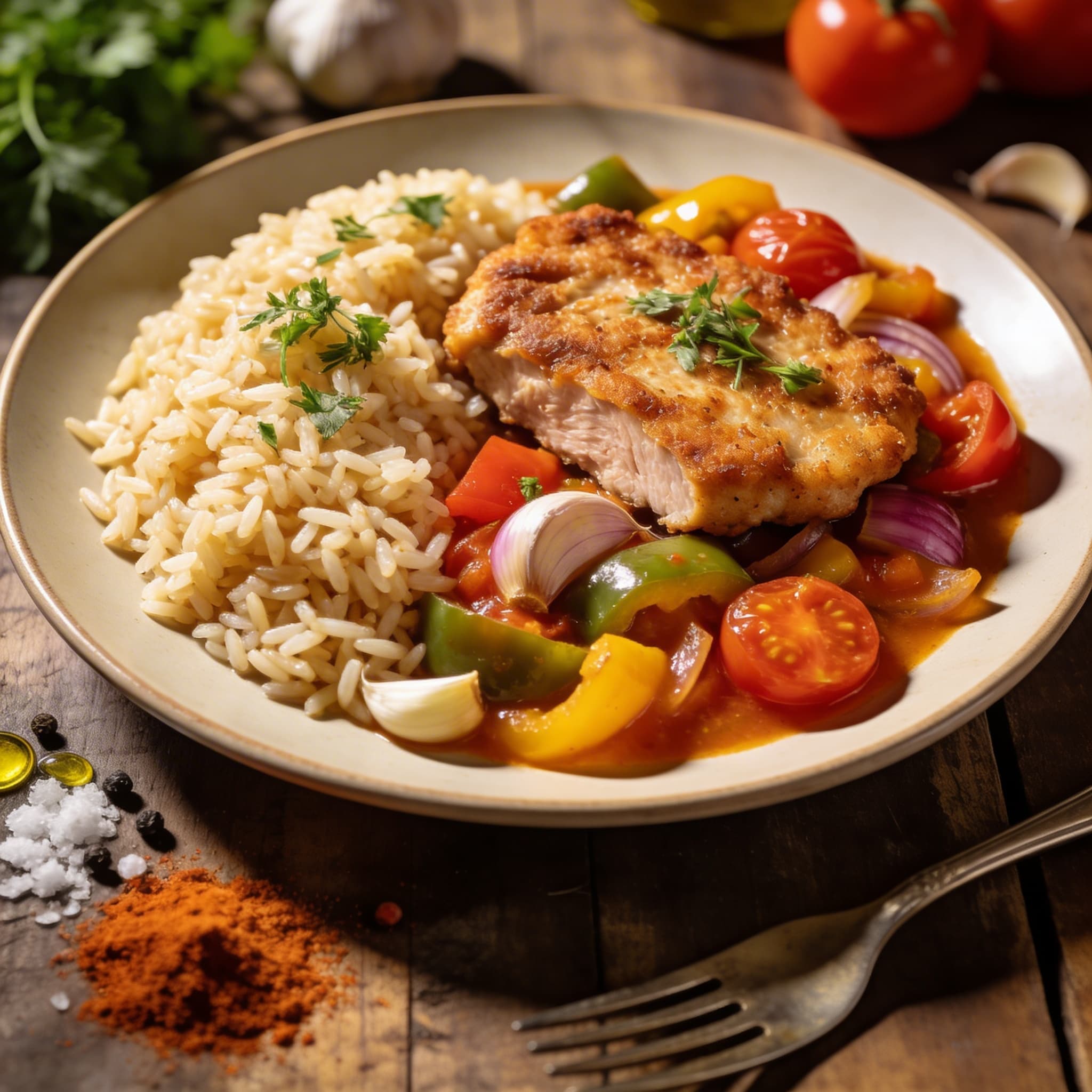 Herzhaftes serbisches Reisfleisch